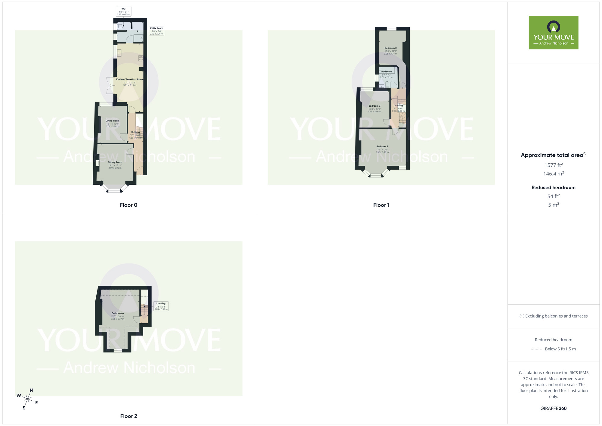 Floorplan of 4 bedroom End Terrace House for sale, Nantwich Road, Crewe, Cheshire, CW2