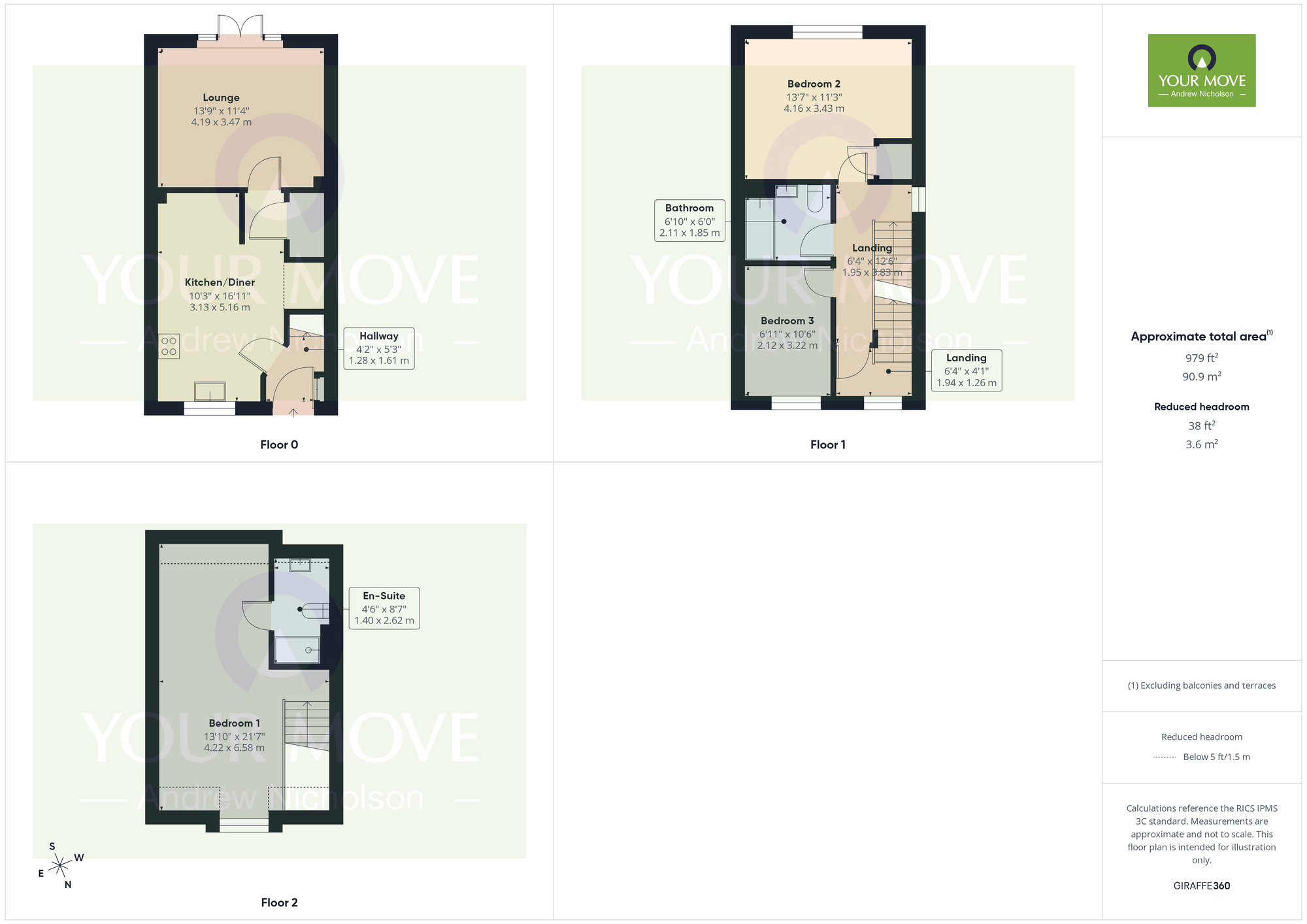 Floorplan of 3 bedroom Semi Detached House for sale, George Edward Road, Shavington, Cheshire, CW2