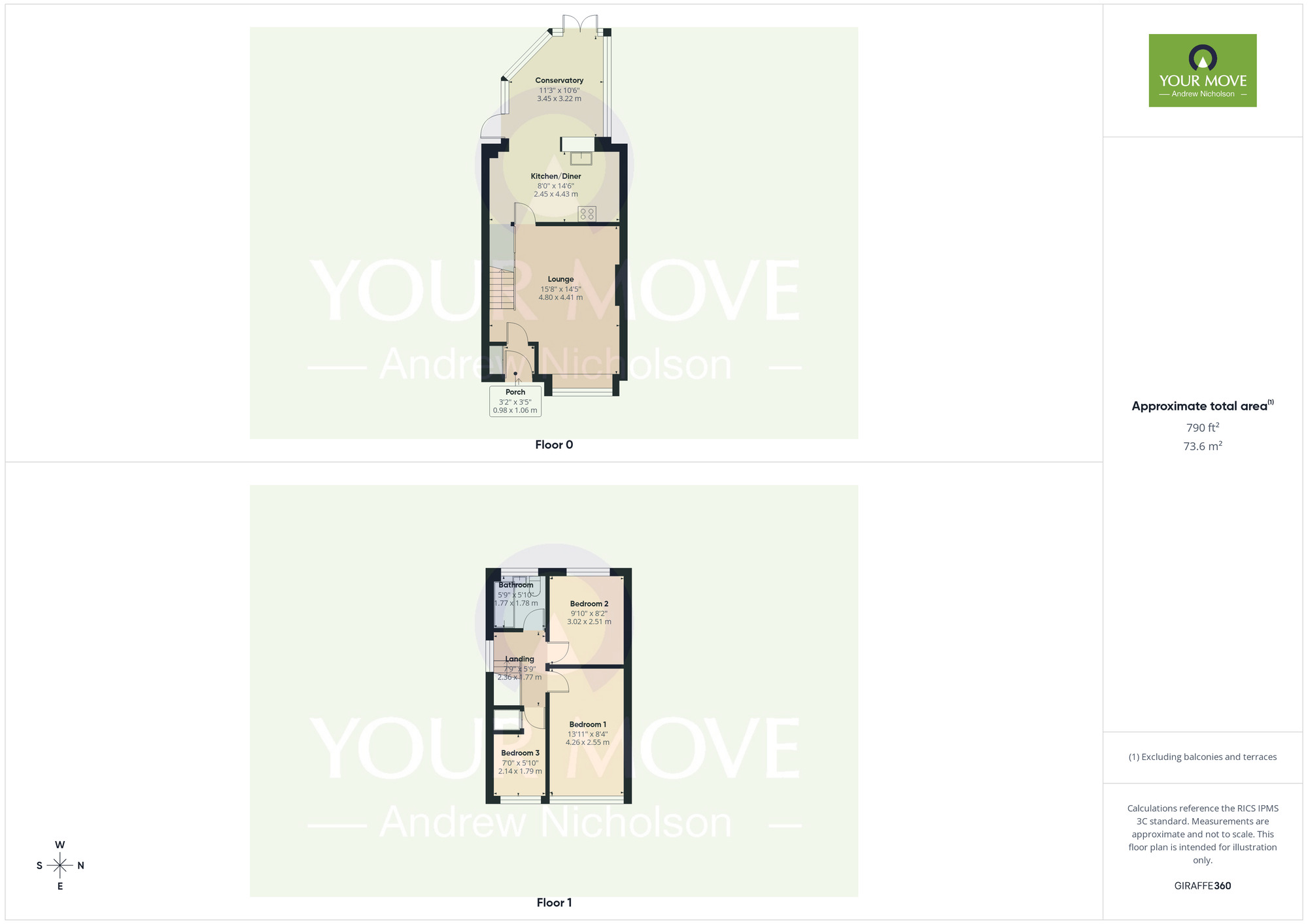 Floorplan of 3 bedroom Semi Detached House for sale, Pelican Close, Crewe, Cheshire, CW1