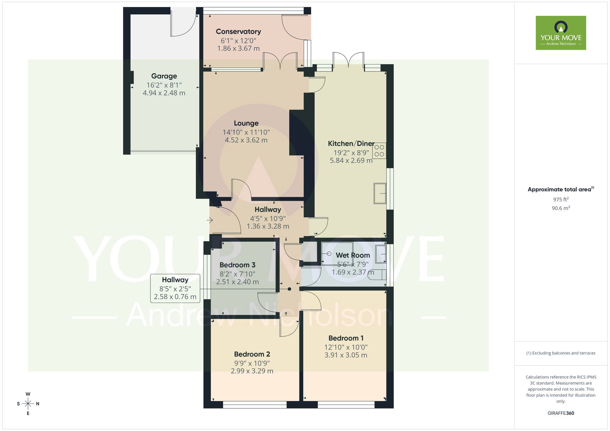 Floorplan of 3 bedroom Detached Bungalow for sale, Mayflower Road, Nantwich, Cheshire, CW5