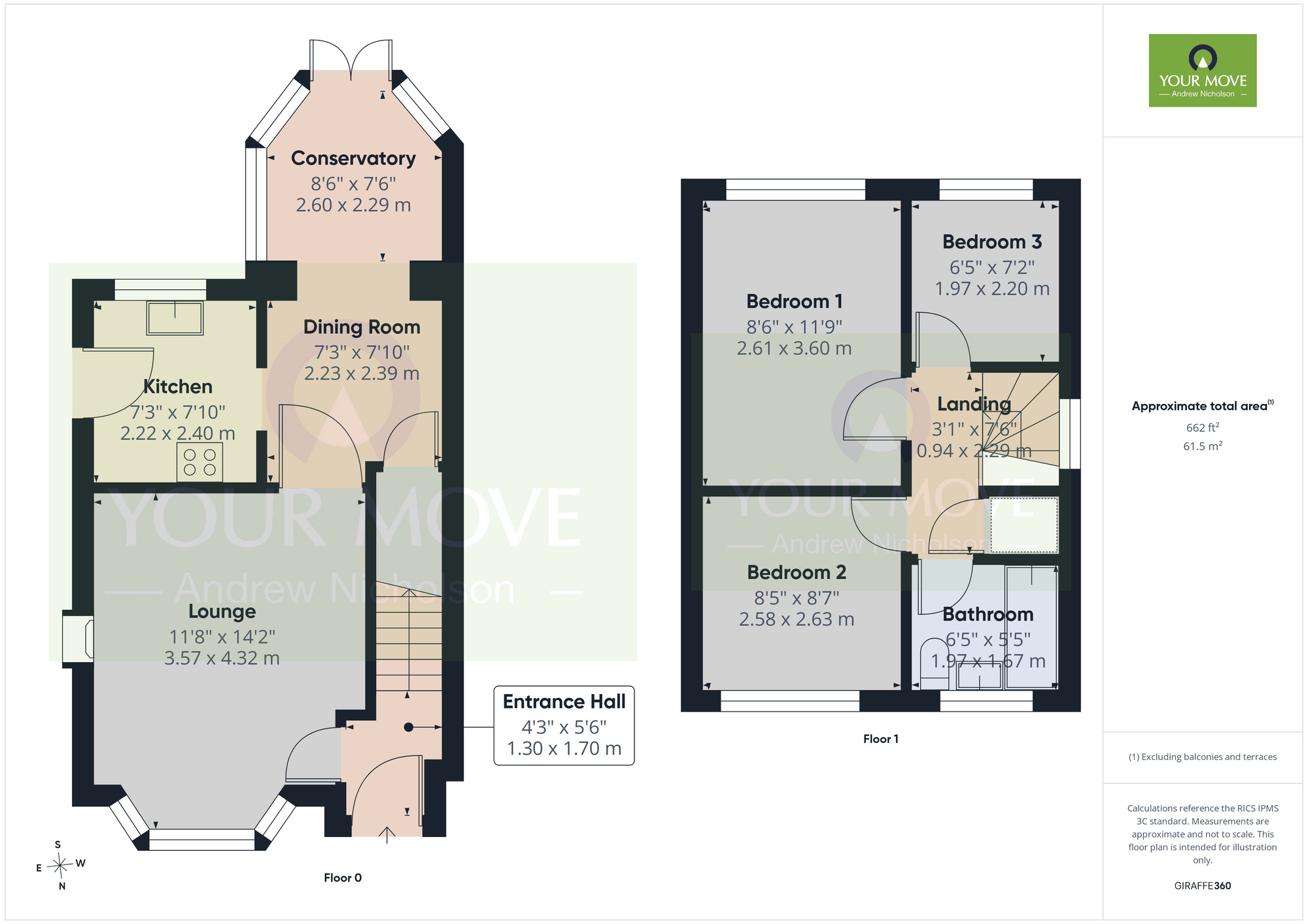 Floorplan of 3 bedroom Detached House for sale, Falcon Drive, Crewe, Cheshire, CW1