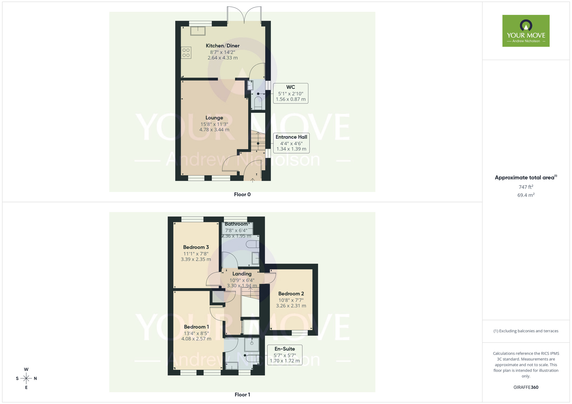 Floorplan of 3 bedroom Semi Detached House for sale, Barker Street, Crewe, Cheshire, CW2