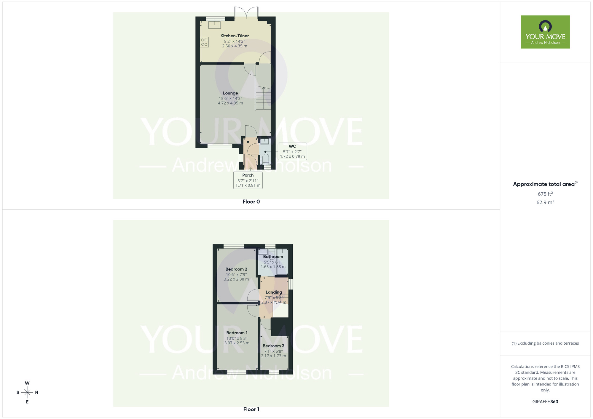 Floorplan of 3 bedroom Detached House for sale, Beltony Drive, Crewe, Cheshire, CW1