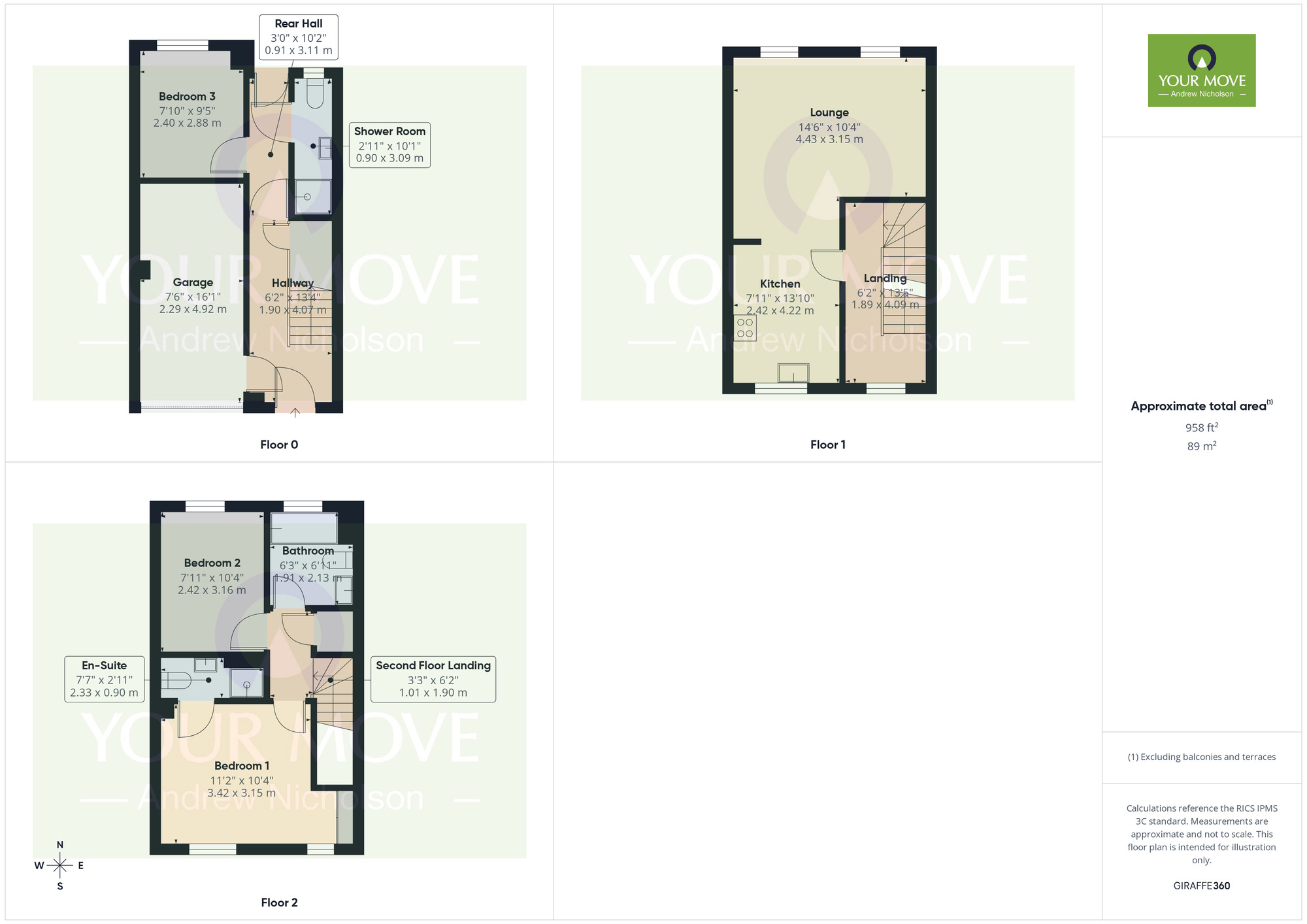 Floorplan of 3 bedroom Mid Terrace House for sale, Ursuline Way, Crewe, Cheshire, CW2