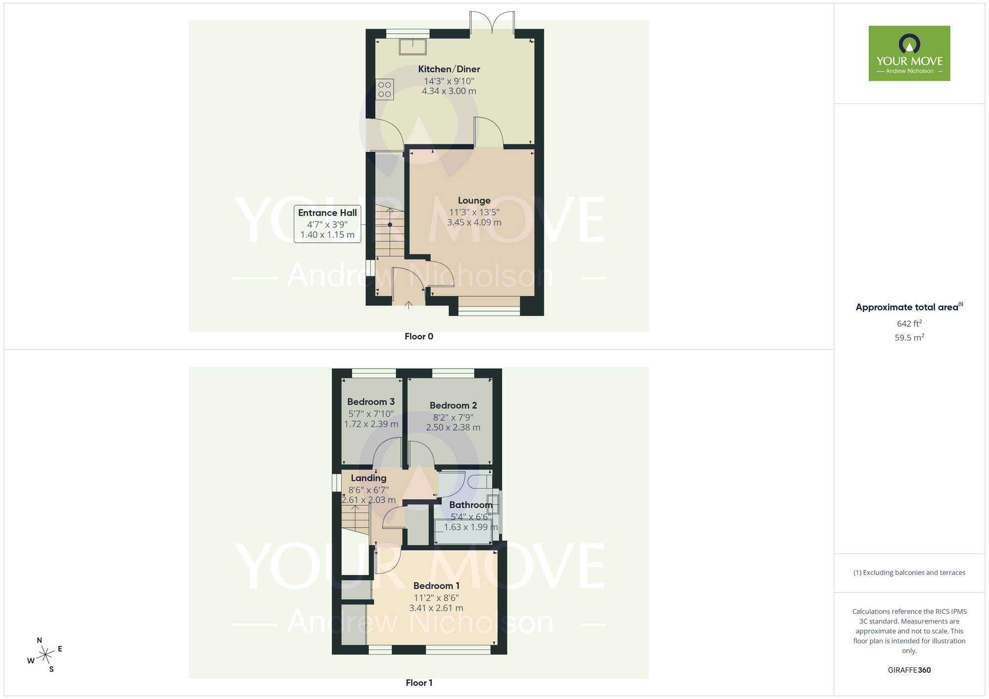 Floorplan of 3 bedroom Link Detached House for sale, Padstow Close, Crewe, Cheshire, CW1