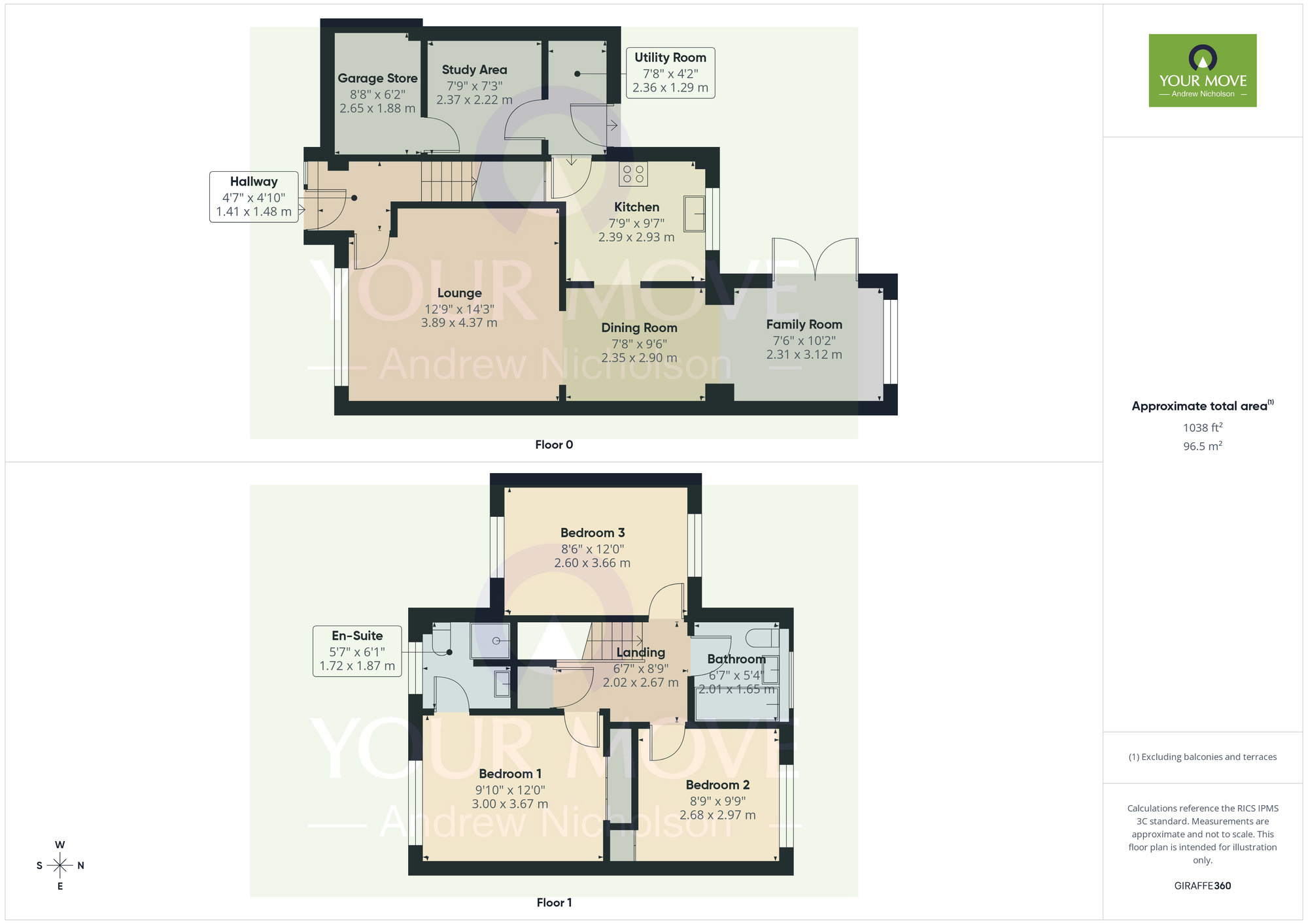Floorplan of 3 bedroom Detached House for sale, Aysgarth Avenue, Crewe, Cheshire, CW1