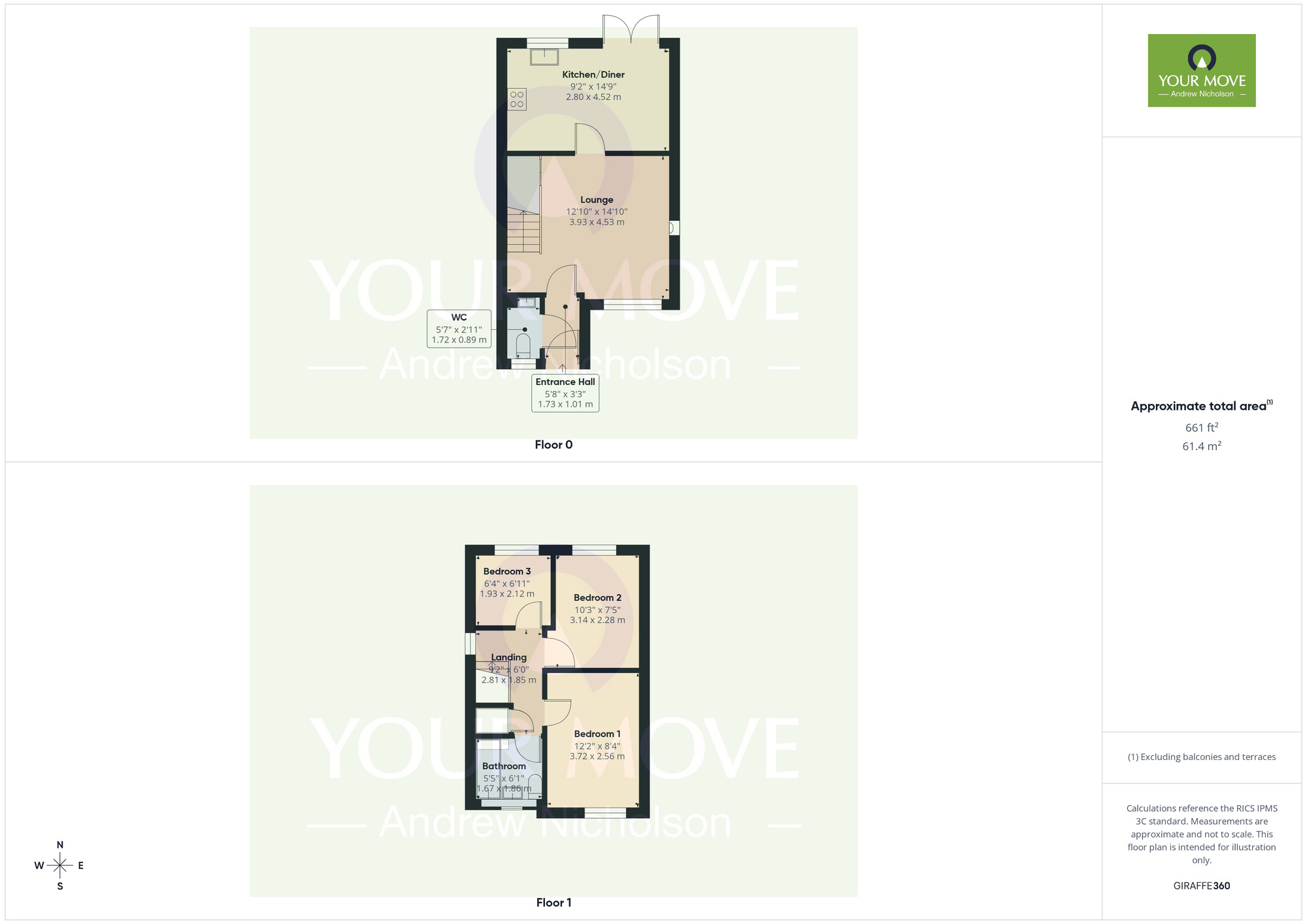 Floorplan of 3 bedroom End Terrace House for sale, Ivatt Drive, Crewe, Cheshire, CW2