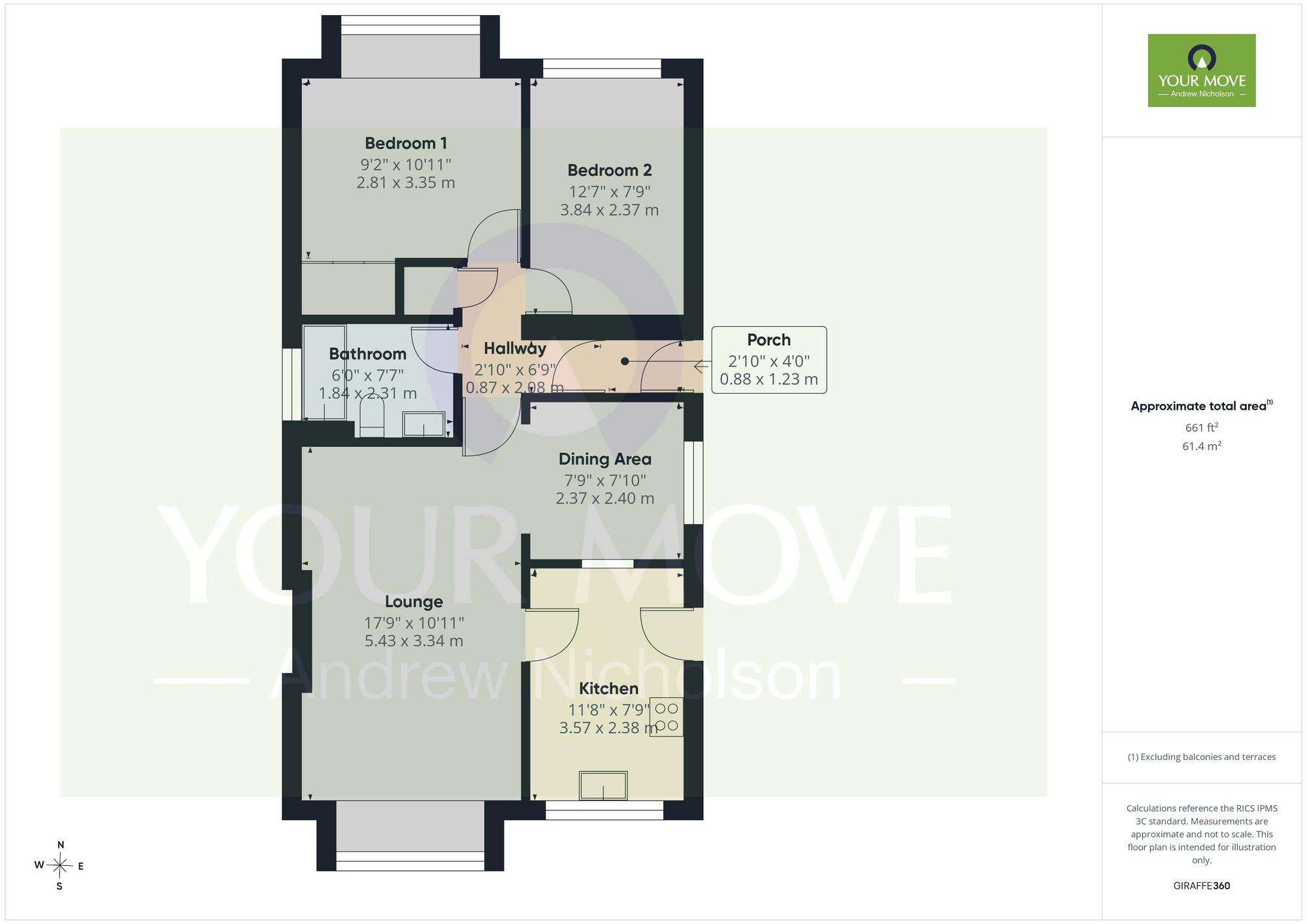 Floorplan of 2 bedroom Detached Bungalow for sale, Fairview Avenue, Weston, Cheshire, CW2