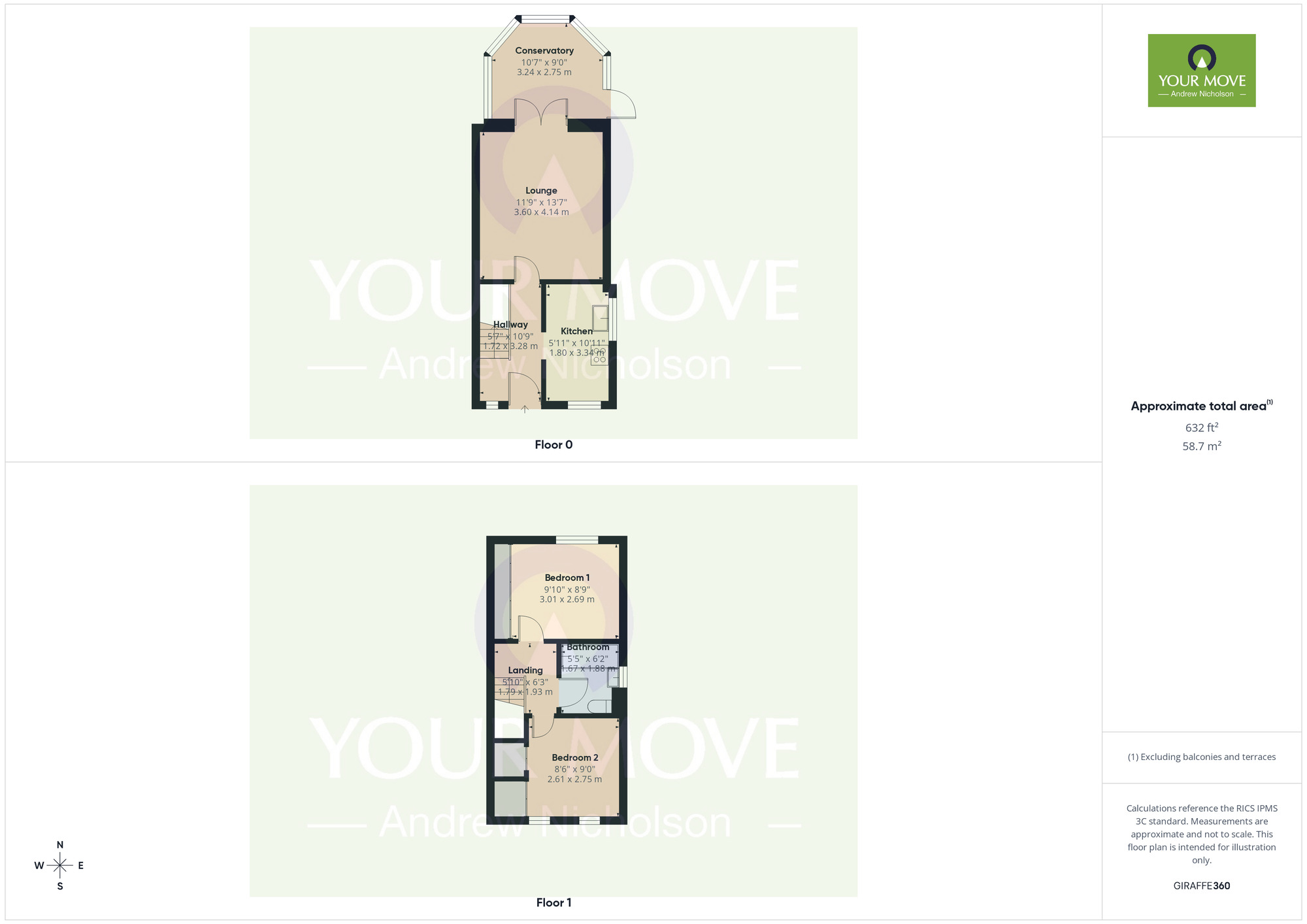 Floorplan of 2 bedroom Semi Detached House for sale, Seaton Close, Crewe, Cheshire, CW1