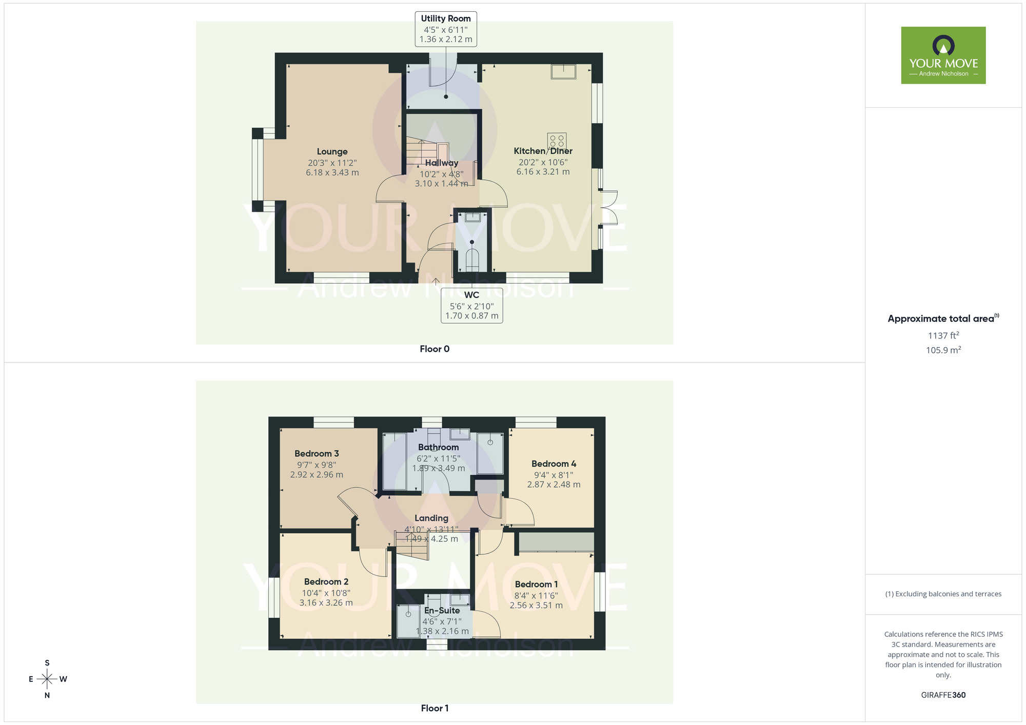 Floorplan of 4 bedroom Detached House for sale, Joe Brown Close, Crewe, Cheshire, CW1