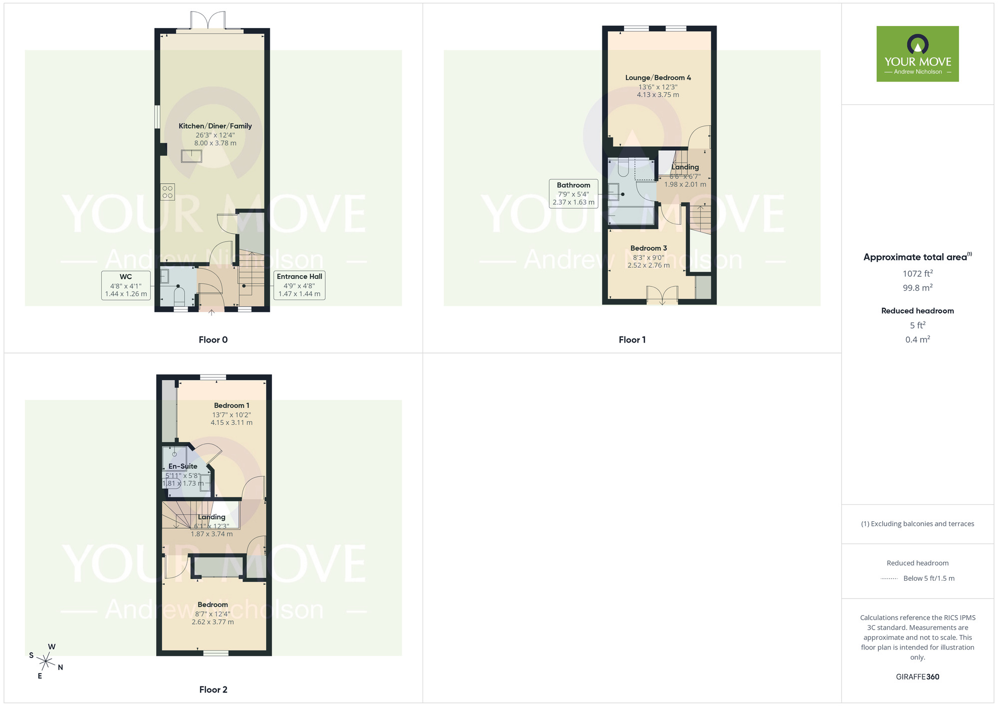 Floorplan of 3 bedroom Semi Detached House for sale, Parklands Drive, Weston, Cheshire, CW2