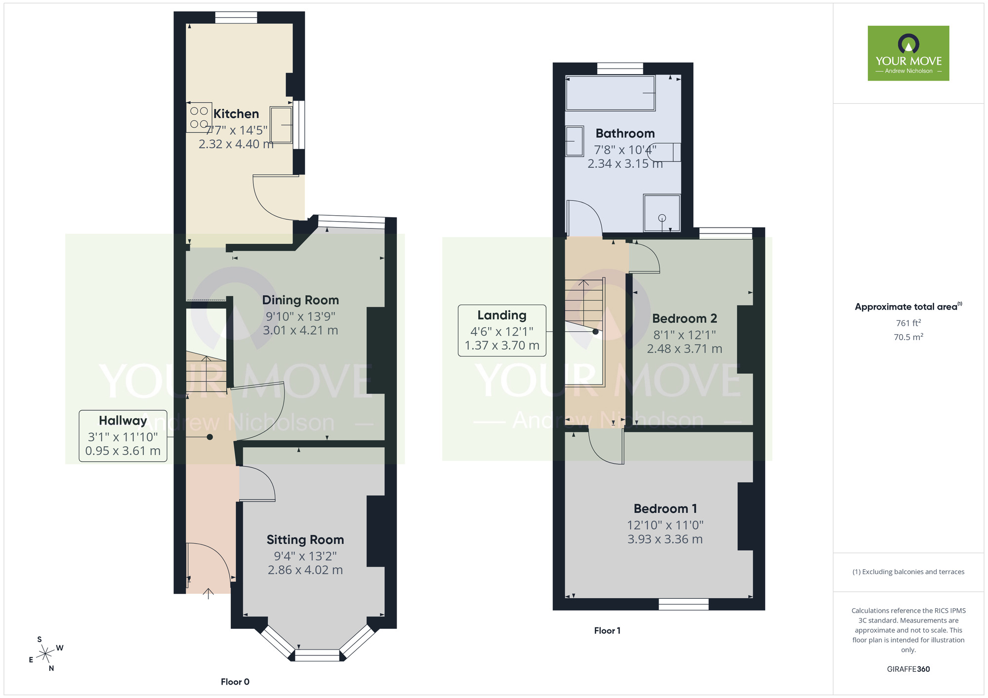 Floorplan of 2 bedroom Mid Terrace House for sale, Lunt Avenue, Crewe, Cheshire, CW2