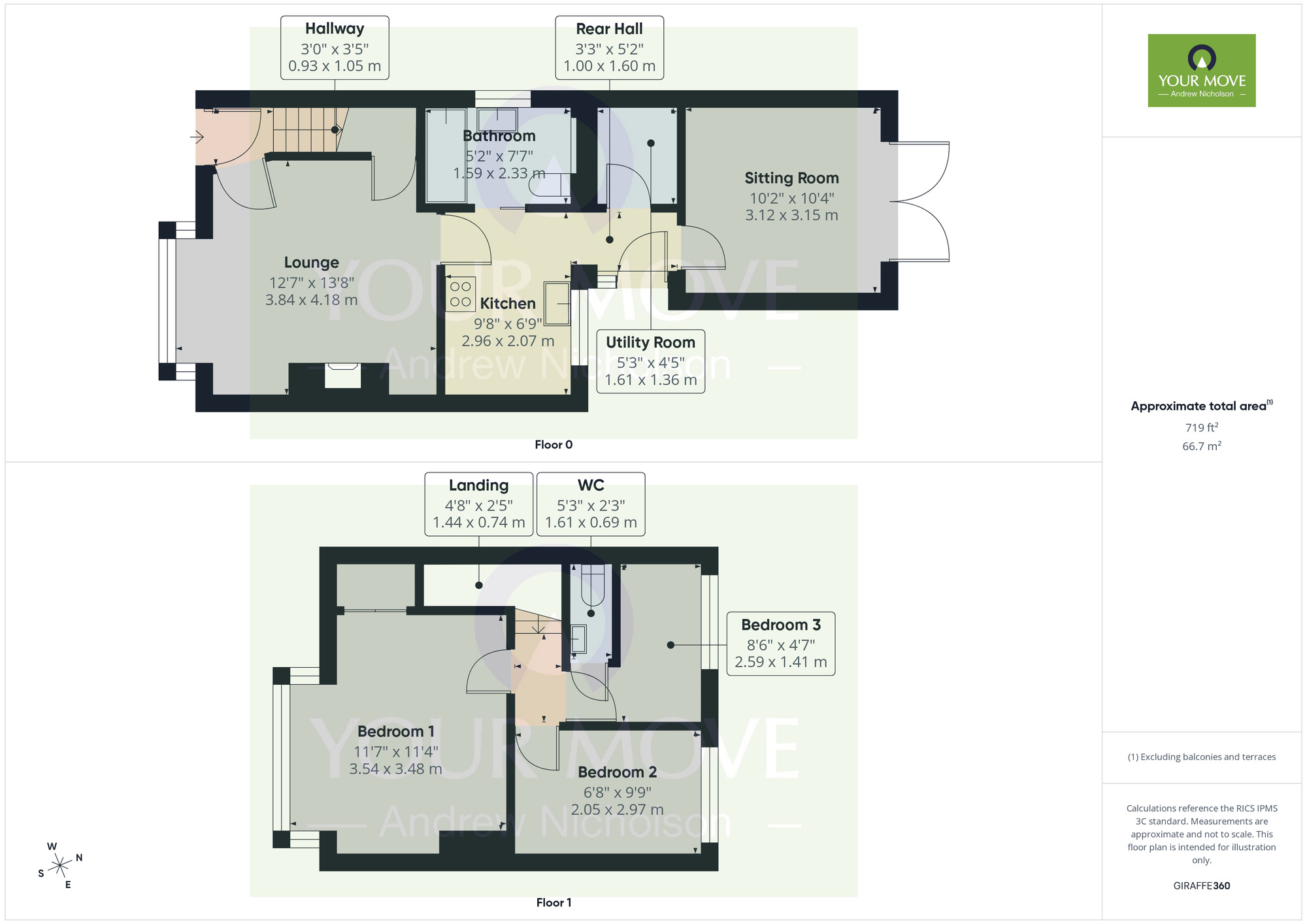 Floorplan of 3 bedroom Semi Detached House to rent, Ridgway Street, Crewe, Cheshire, CW1