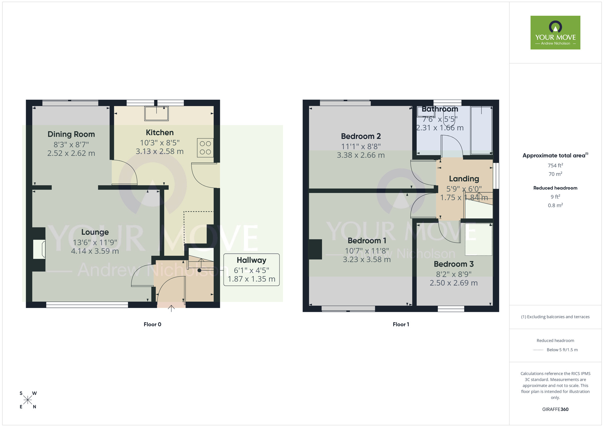 Floorplan of 3 bedroom End Terrace House to rent, Tatton Road, Crewe, Cheshire, CW2
