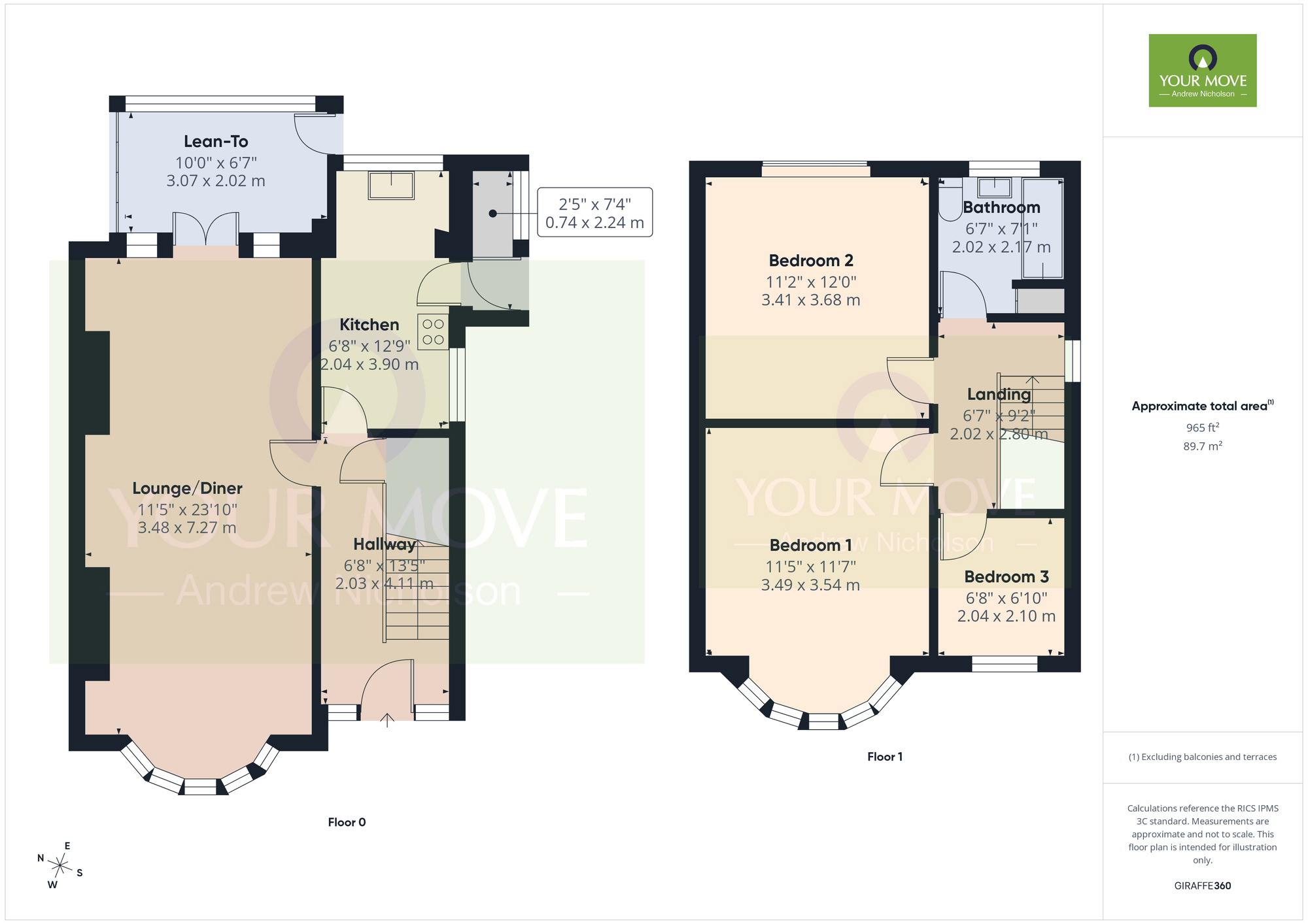 Floorplan of 3 bedroom Semi Detached House for sale, Clyde Grove, Crewe, Cheshire, CW2