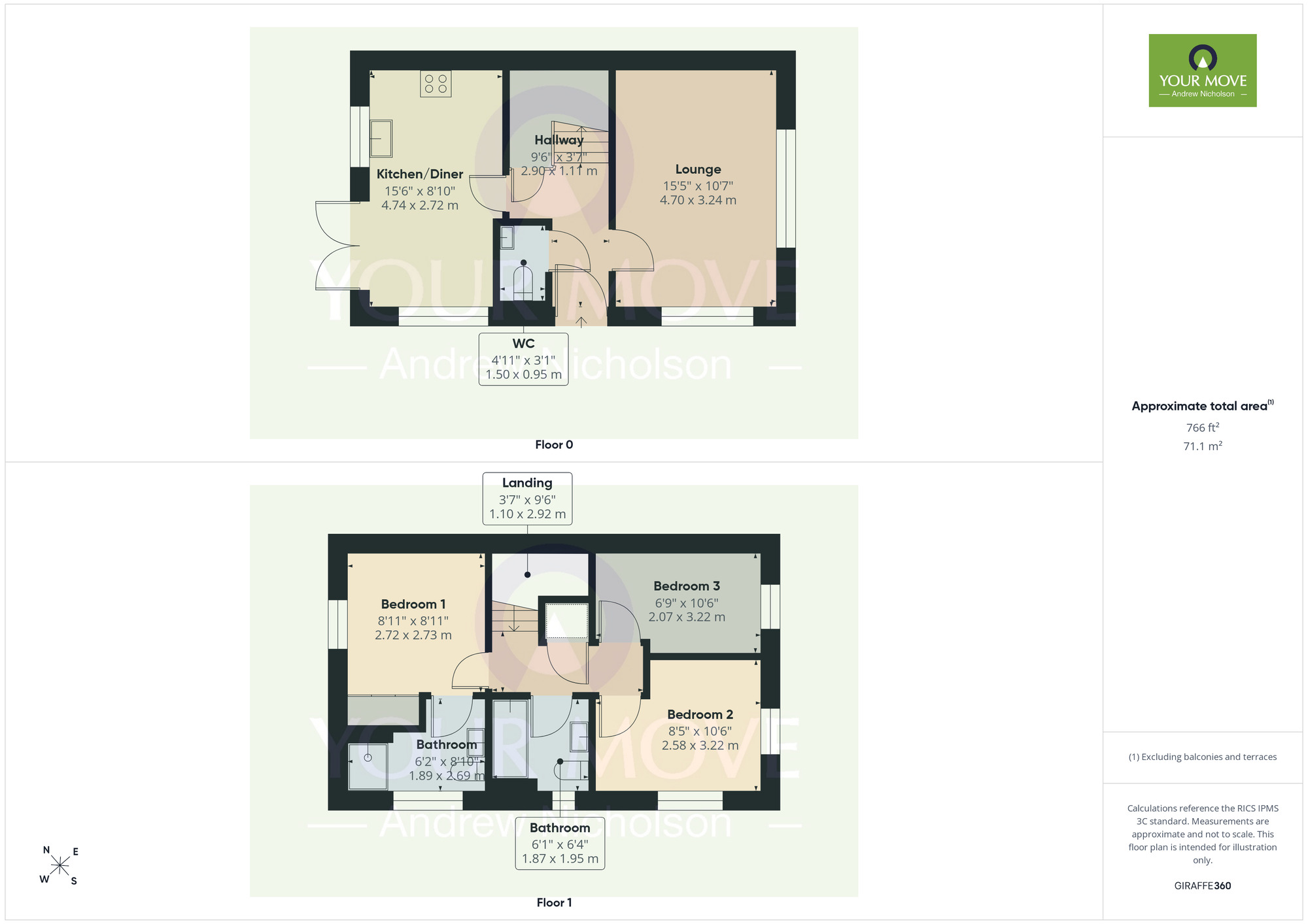 Floorplan of 3 bedroom Detached House for sale, Teal Way, Wistaston, Cheshire, CW2