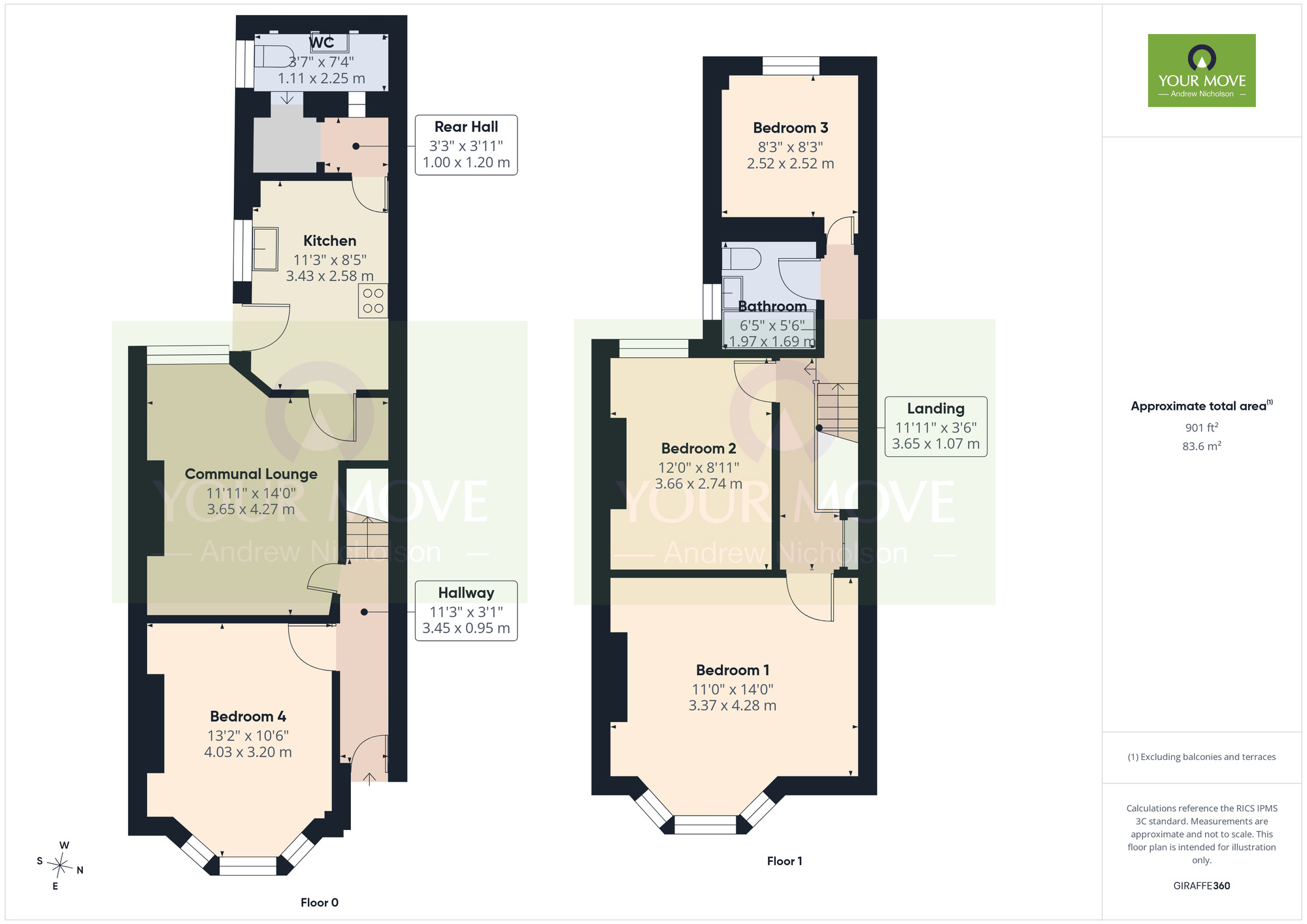 Floorplan of 3 bedroom Mid Terrace House for sale, Culland Street, Crewe, Cheshire, CW2