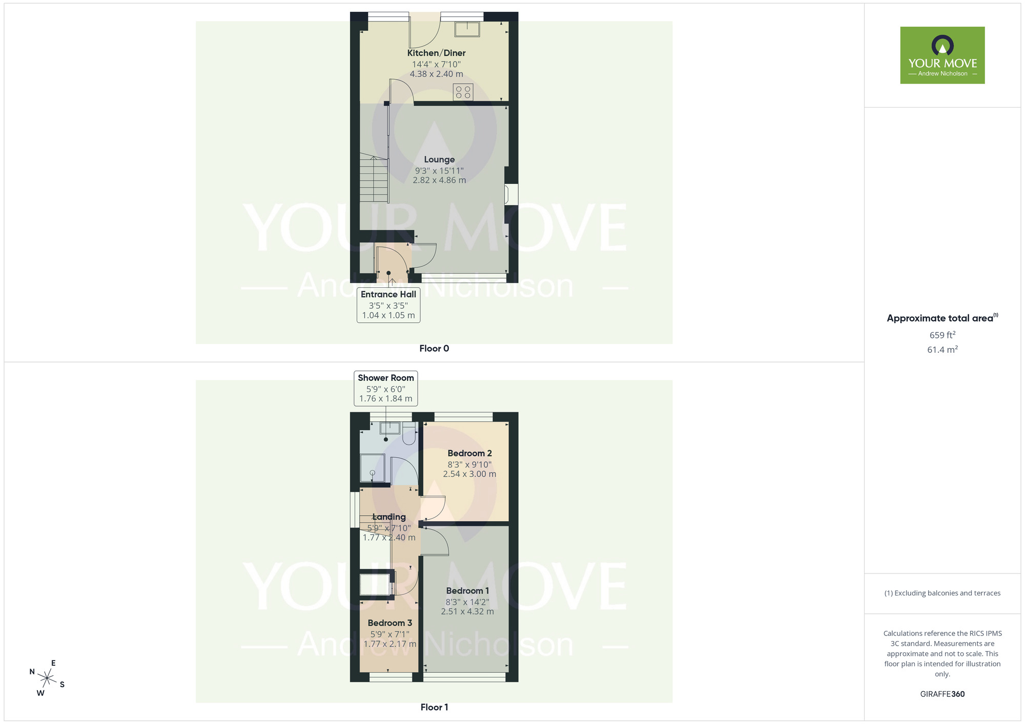 Floorplan of 3 bedroom Semi Detached House for sale, Seagull Close, Crewe, Cheshire, CW1
