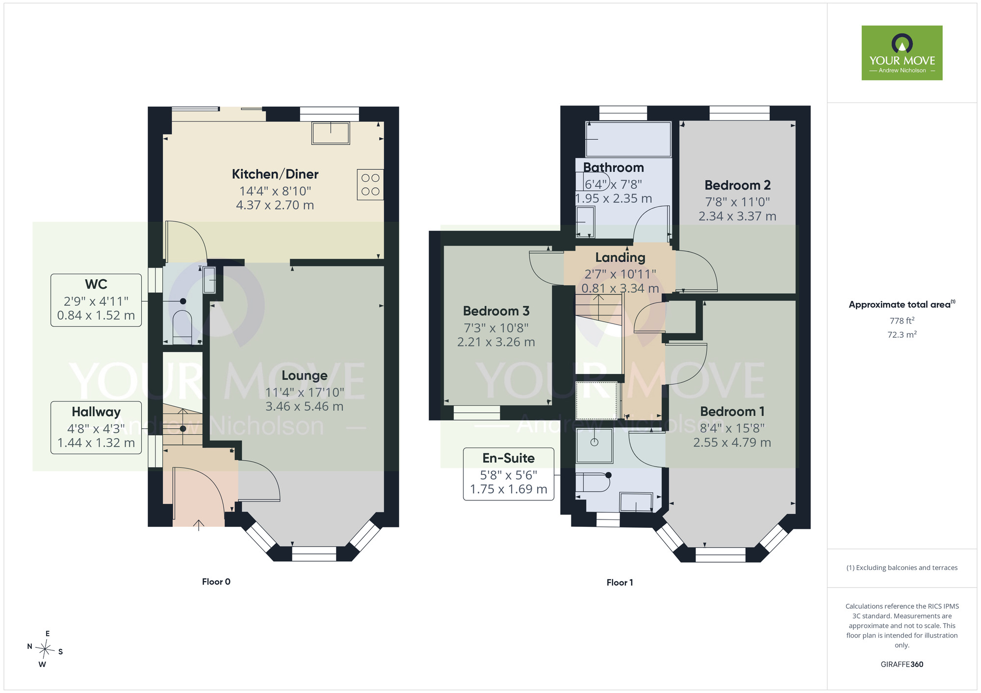 Floorplan of 3 bedroom Link Detached House for sale, Dario Gradi Drive, Crewe, Cheshire, CW2
