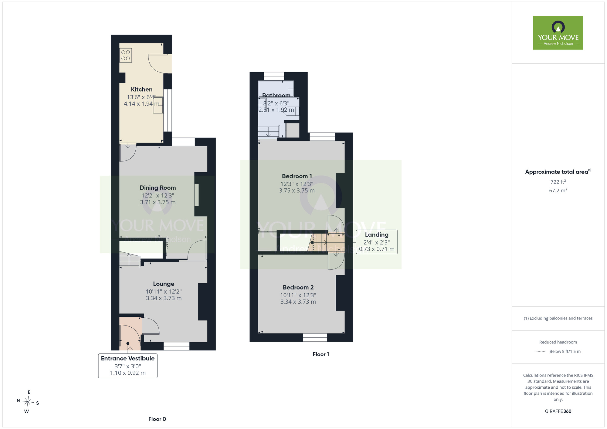Floorplan of 2 bedroom Mid Terrace House to rent, Chetwode Street, Crewe, Cheshire, CW1