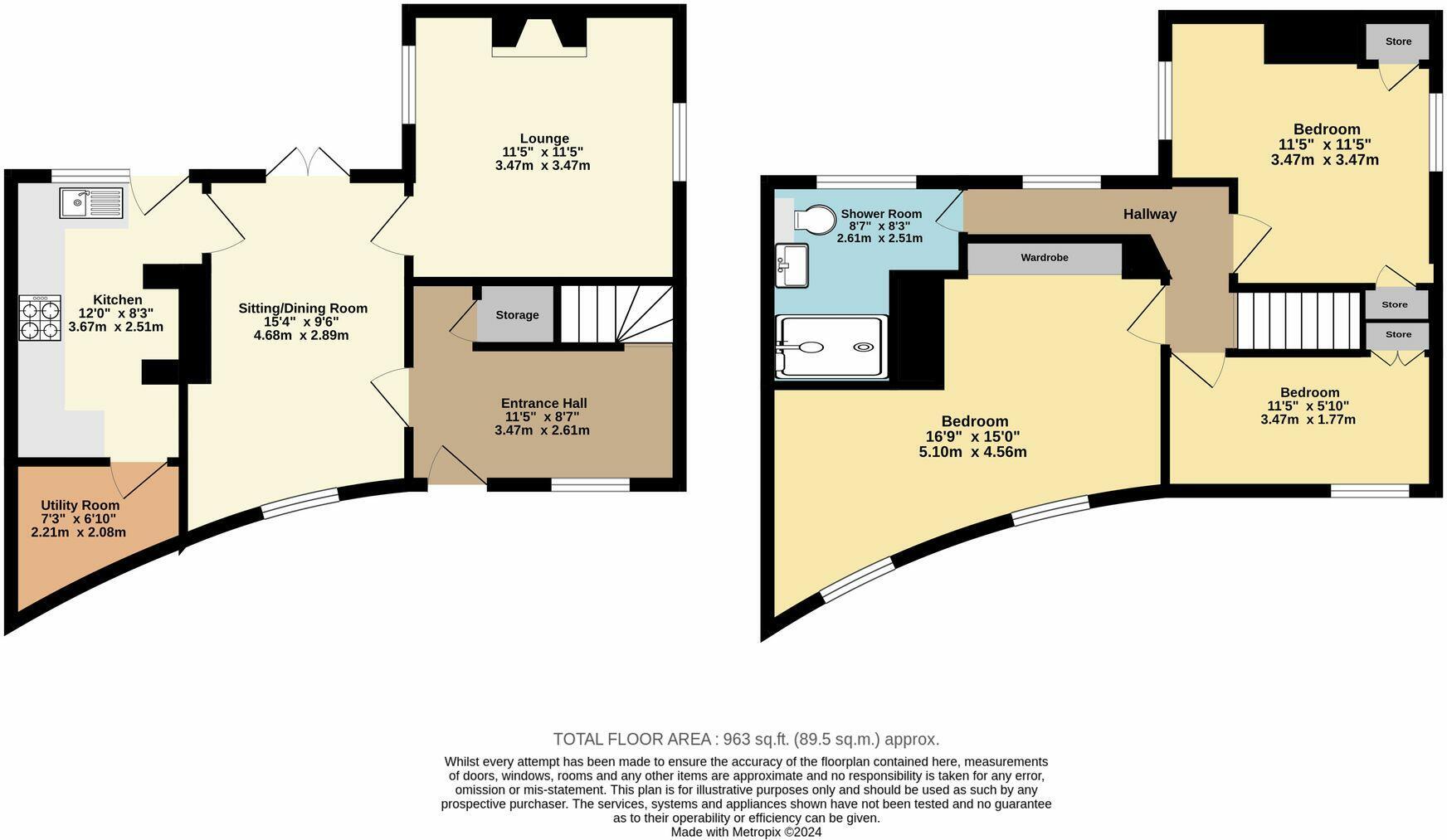 Floorplan of 3 bedroom End Terrace House for sale, Stour Street, Canterbury, Kent, CT1