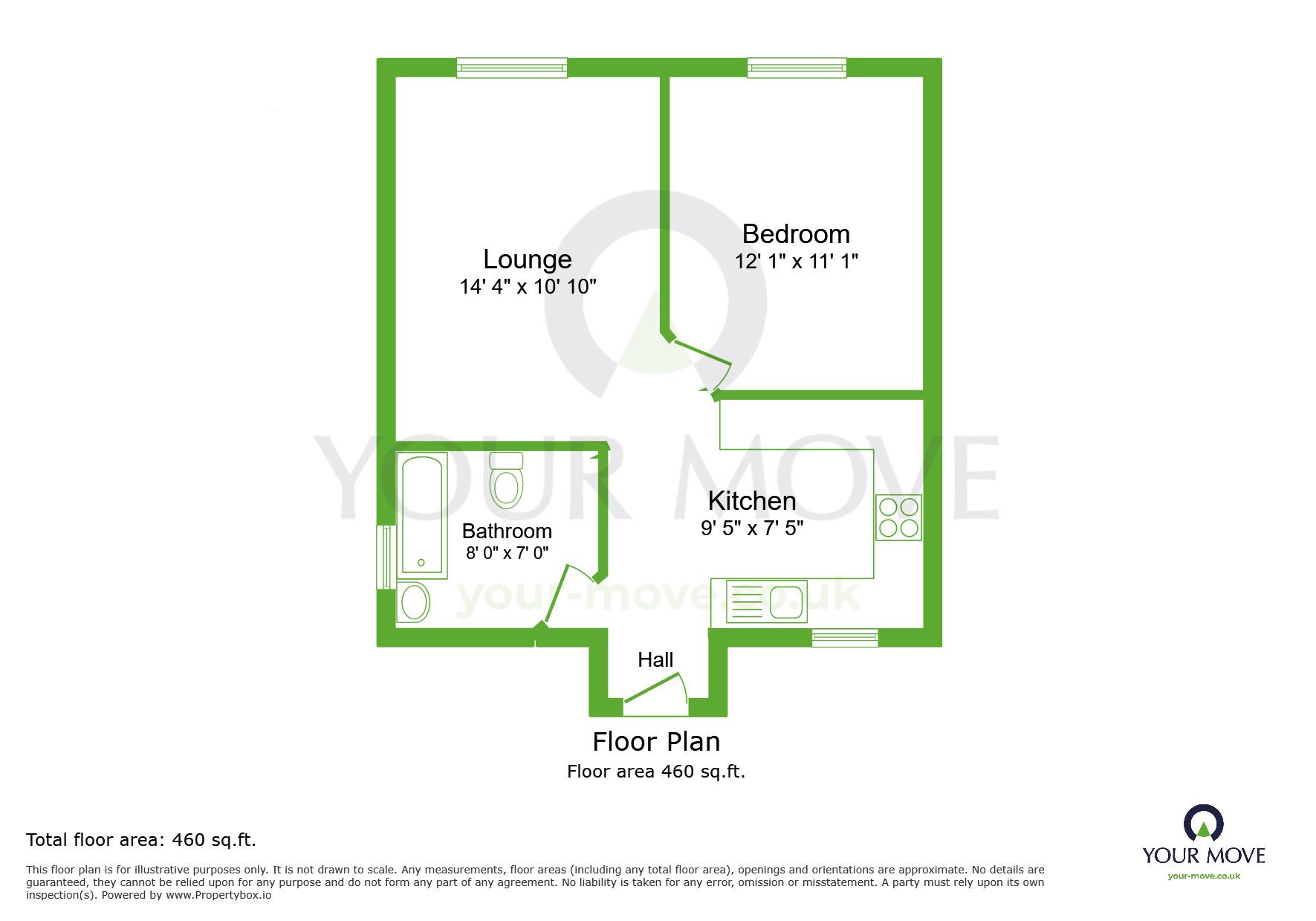 Floorplan of 1 bedroom Flat to rent, Bridges Drive, Dartford, DA1