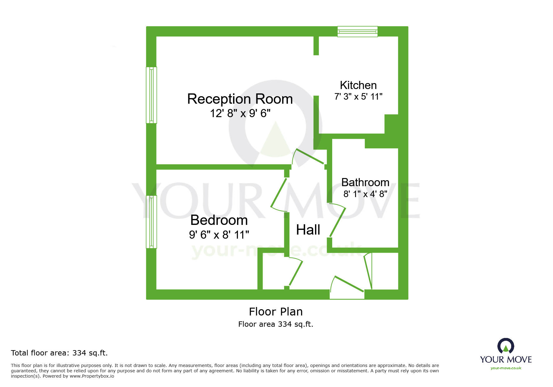 Floorplan of 1 bedroom  Flat to rent, Churchill Close, Dartford, DA1