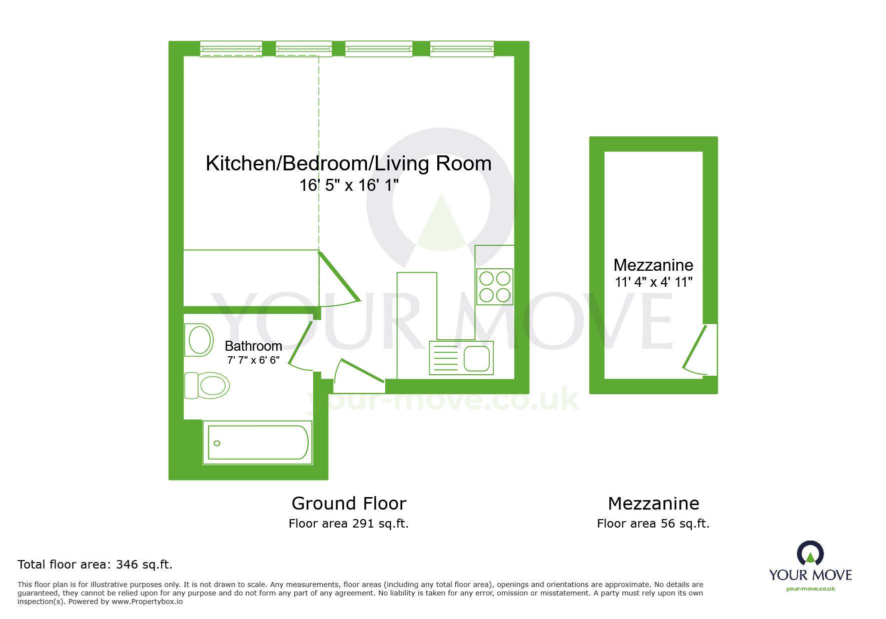 Floorplan of 1 bedroom  Flat to rent, Flat 4 All Saints Church Galley Hil, Swanscombe, Kent, DA10