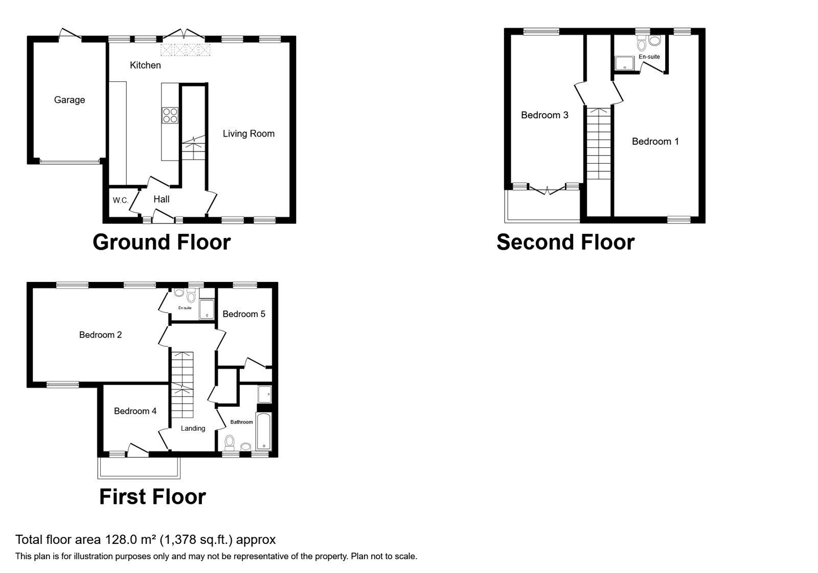 Floorplan of 5 bedroom Semi Detached House to rent, Park Lane, Greenhithe, Kent, DA9
