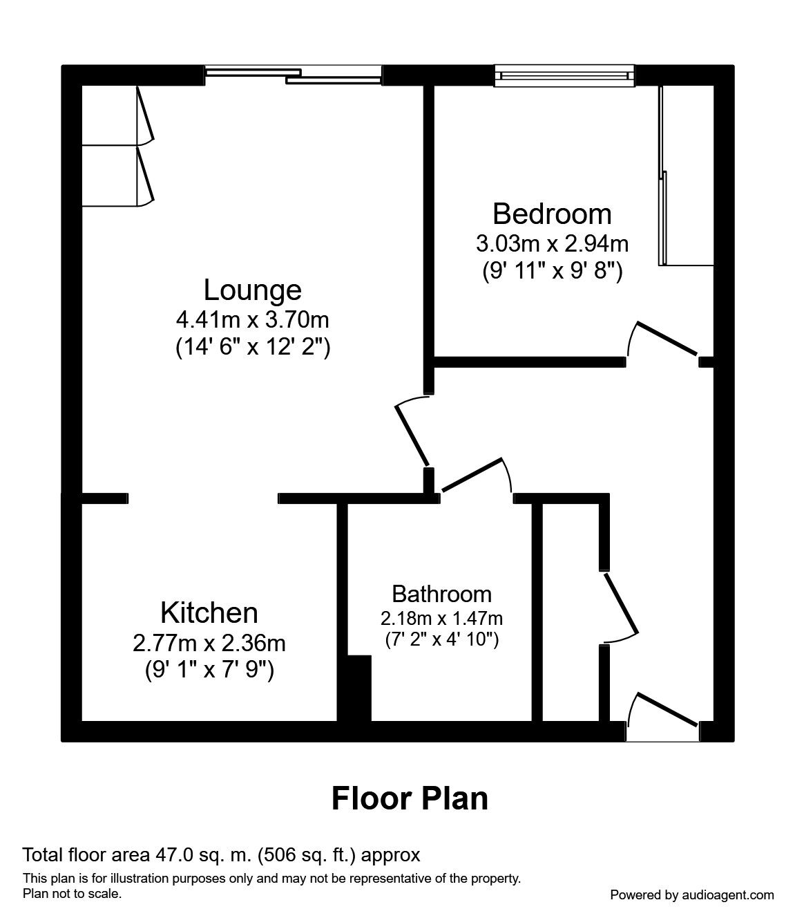 Floorplan of 1 bedroom  Flat to rent, Creek Mill Way, Dartford, DA1