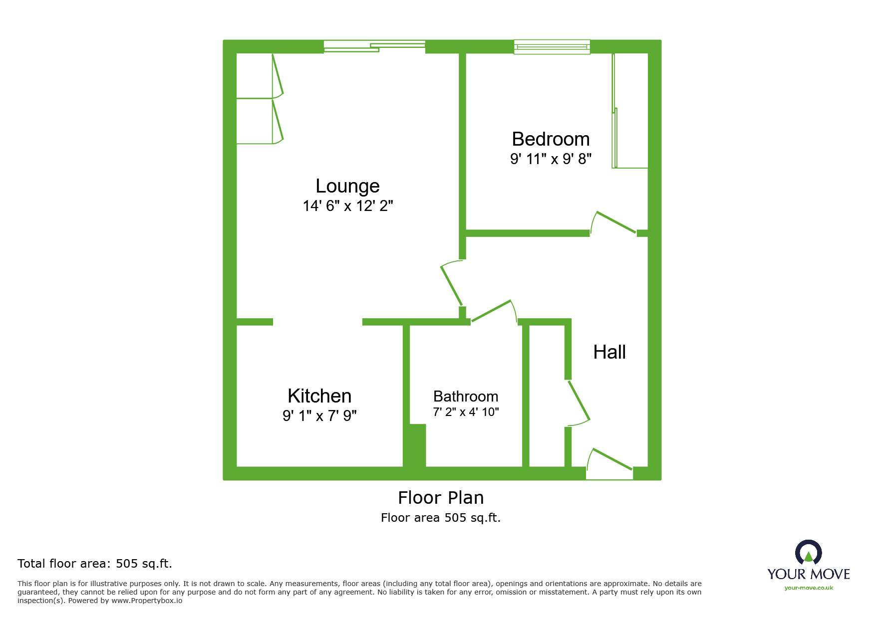 Floorplan of 1 bedroom  Flat to rent, Creek Mill Way, Dartford, DA1