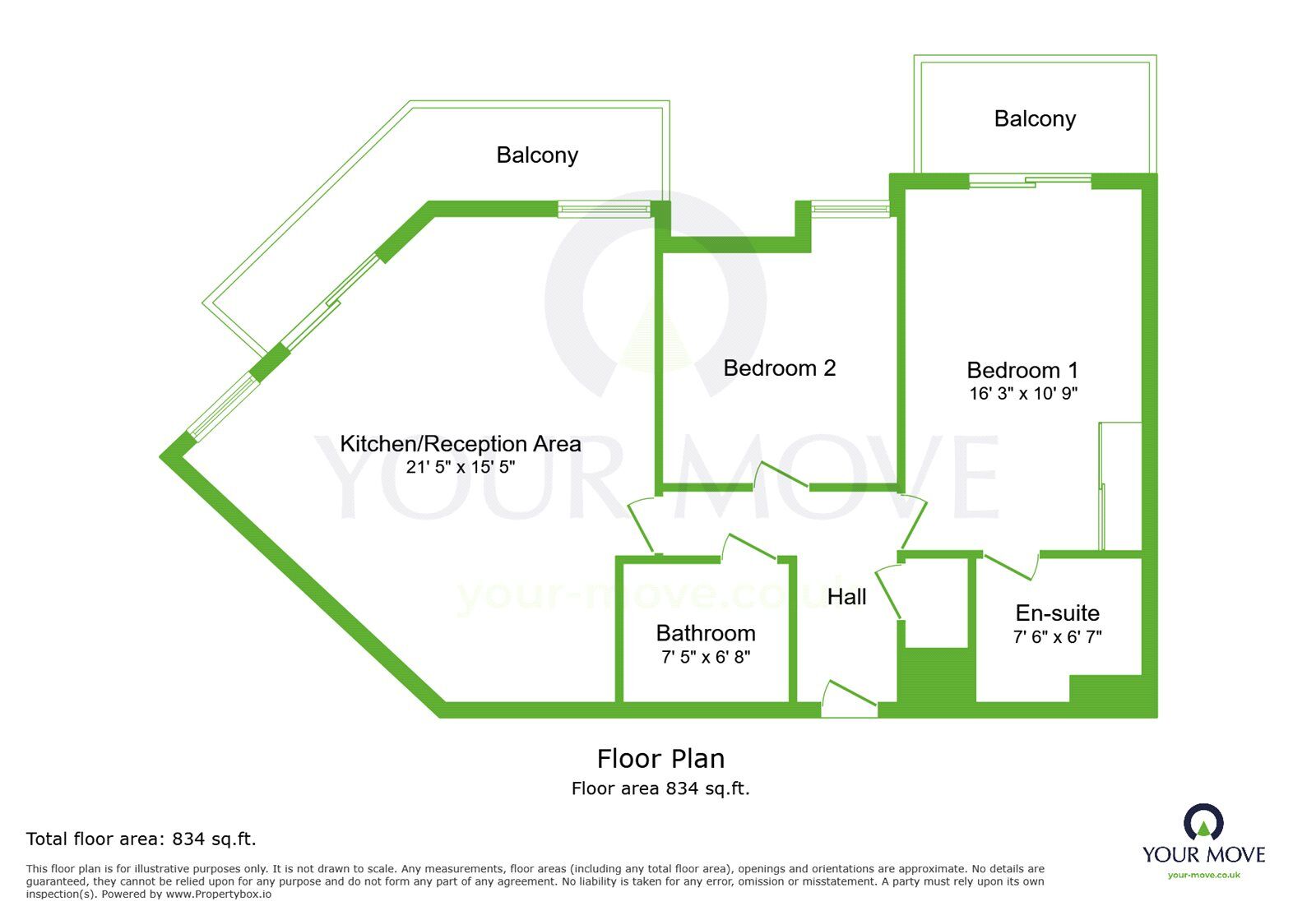 Floorplan of 2 bedroom  Flat to rent, Mill Pond Road, Dartford, DA1