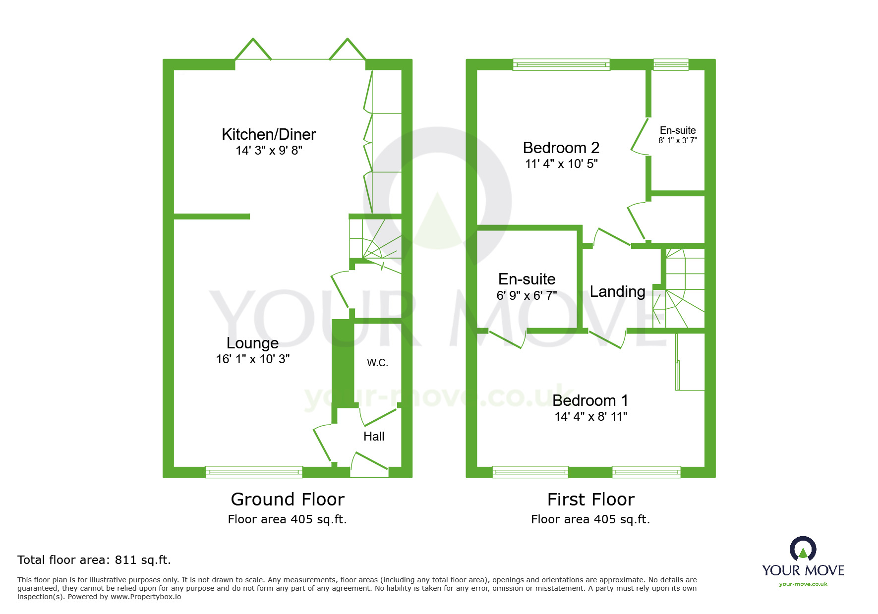 Floorplan of 2 bedroom End Terrace House to rent, Candy Dene, Weldon,Ebbsfleet Valley, Kent, DA10