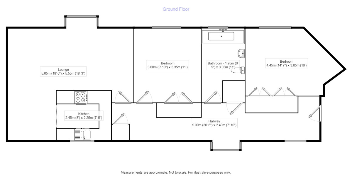 Floorplan of 2 bedroom Flat to rent, Bow Arrow Lane, Dartford, DA2