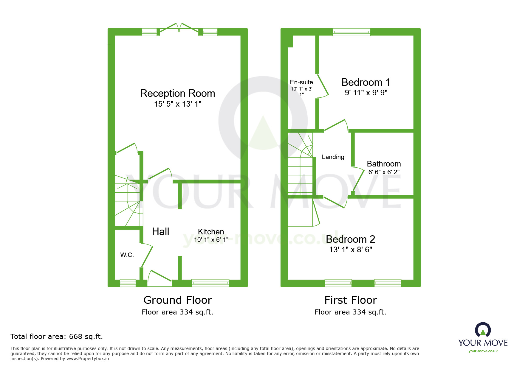 Floorplan of 2 bedroom Mid Terrace House to rent, Montagu Gardens, Dartford, DA1