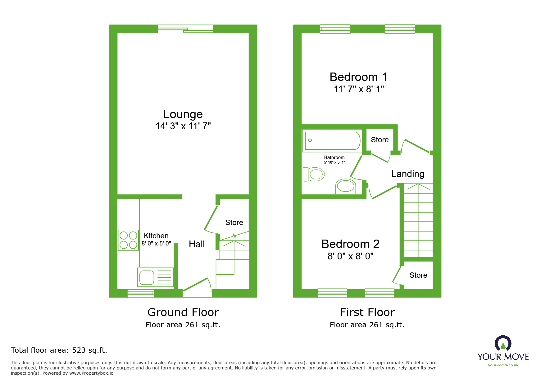 Floorplan of 2 bedroom Mid Terrace House to rent, Lamplighters Close, Dartford, DA1