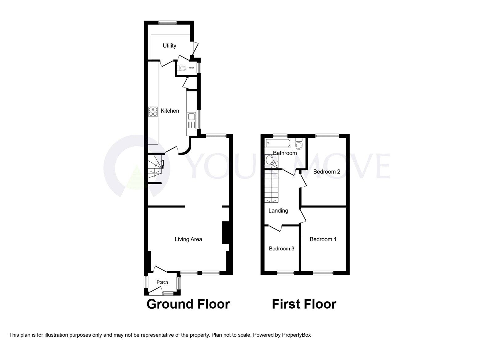 Floorplan of 3 bedroom Mid Terrace House to rent, St. Vincents Road, Dartford, Kent, DA1