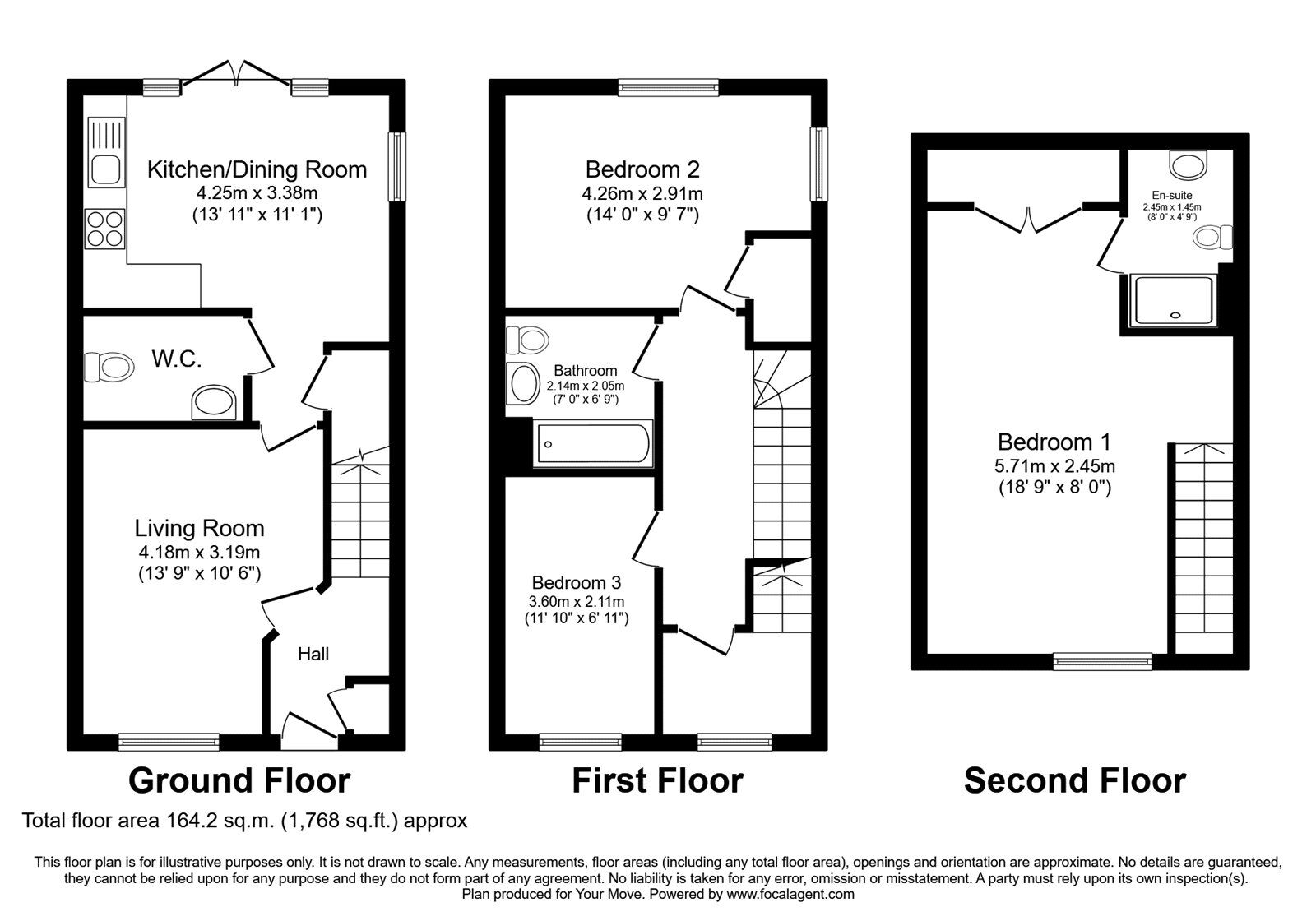 Floorplan of 3 bedroom Semi Detached House to rent, Castle Hill Drive, Ebbsfleet Valley, Kent, DA10