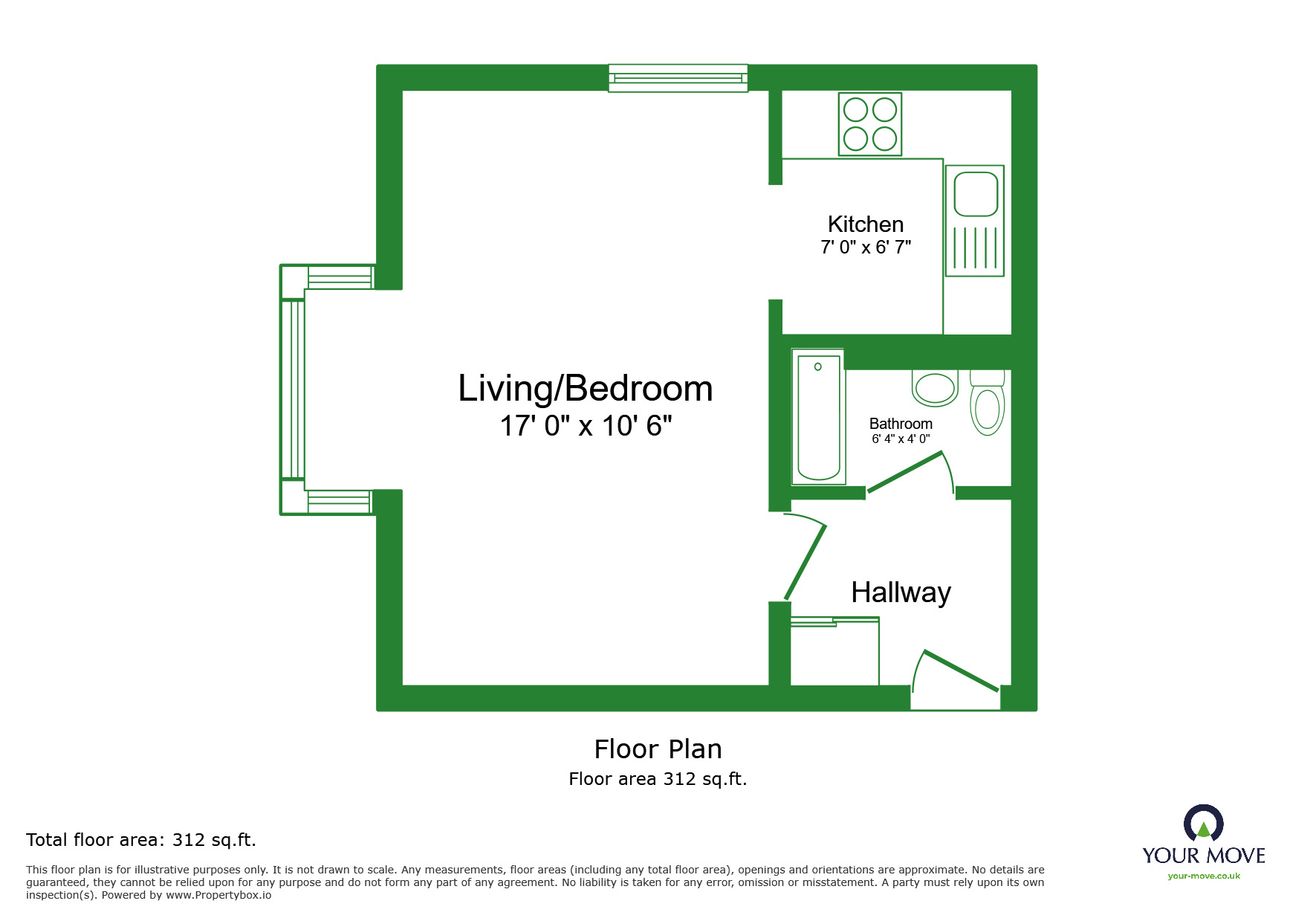 Floorplan of  Flat for sale, Knights Manor Way, Dartford, Kent, DA1
