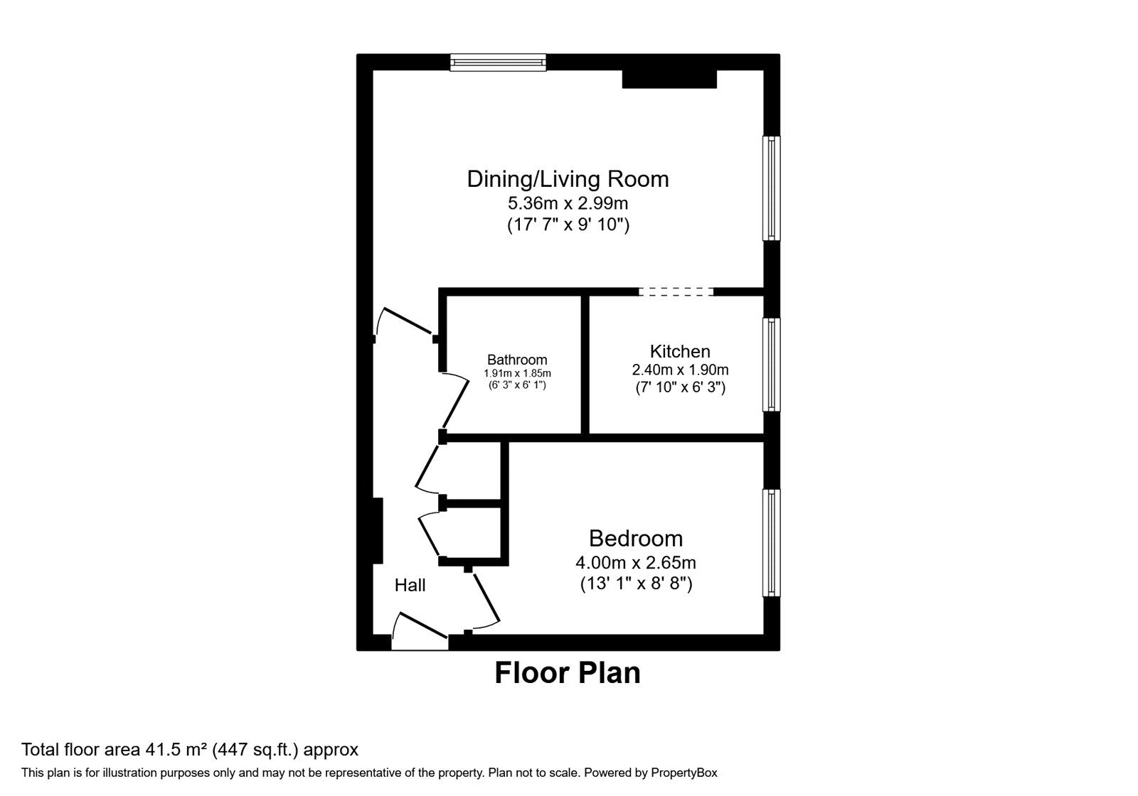 Floorplan of 1 bedroom Flat to rent, Winston Close, Greenhithe, Kent, DA9