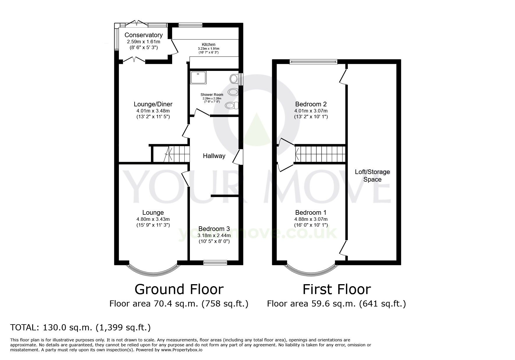 Floorplan of 3 bedroom Semi Detached House for sale, Heathview Crescent, Dartford, Kent, DA1