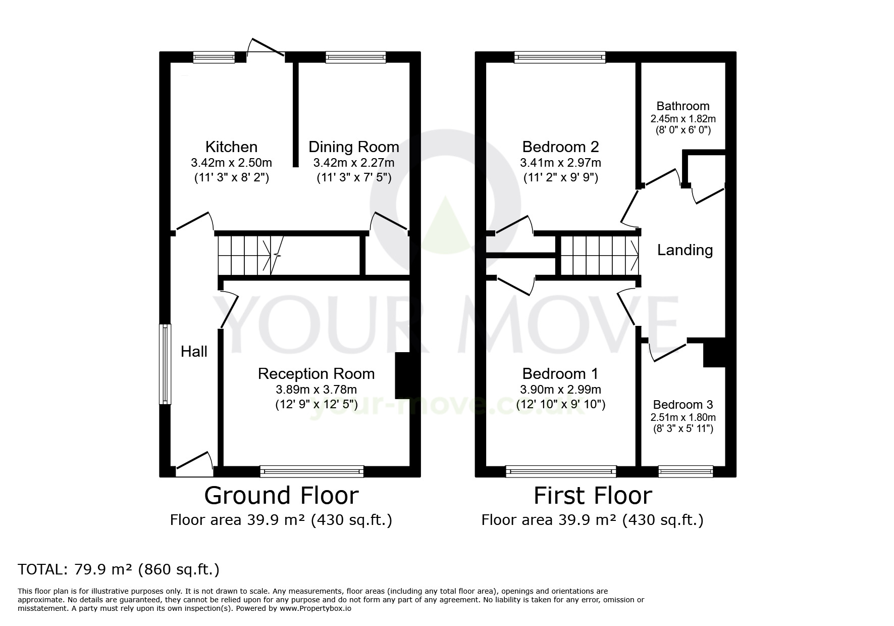 Floorplan of 3 bedroom Semi Detached House to rent, Nursery Close, Dartford, Kent, DA2