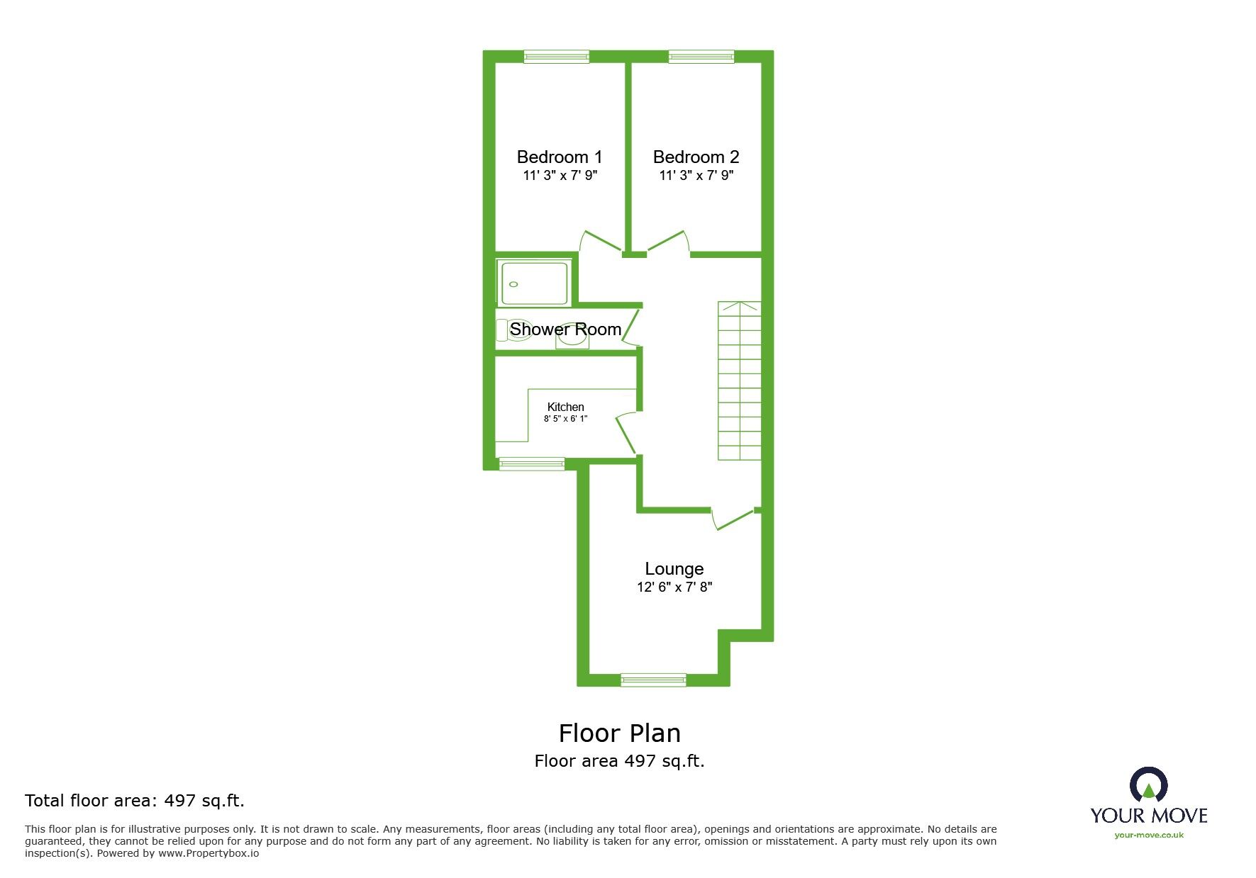 Floorplan of 2 bedroom  Flat for sale, Sussex Road, Dartford, Kent, DA1