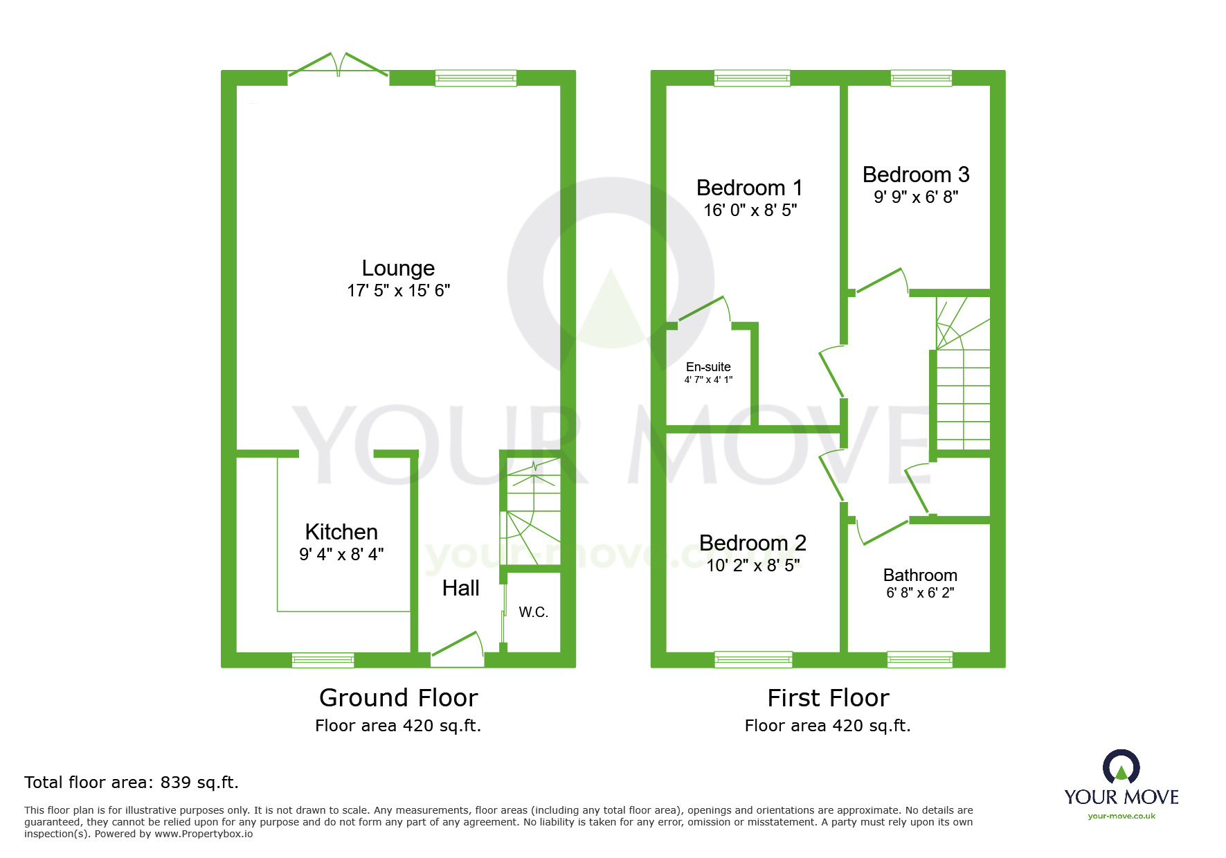 Floorplan of 3 bedroom End Terrace House to rent, Rainbow Gardens, Dartford, Kent, DA1