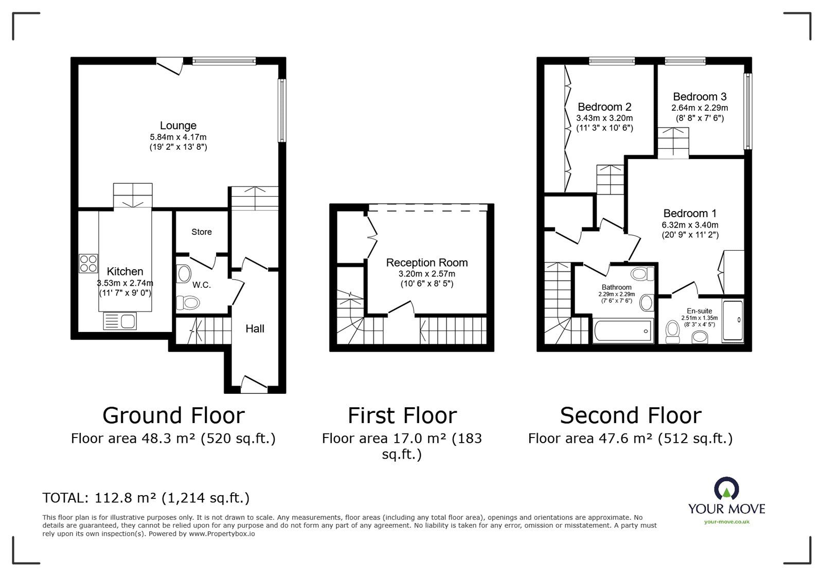 Floorplan of 2 bedroom Mid Terrace House for sale, Chapel Drive, Dartford, Kent, DA2