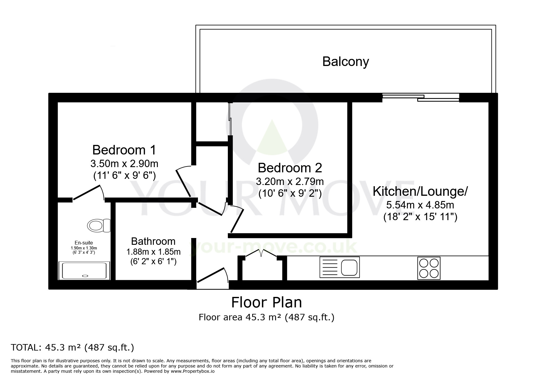 Floorplan of 2 bedroom  Flat for sale, Havelock Drive, Greenhithe, Kent, DA9
