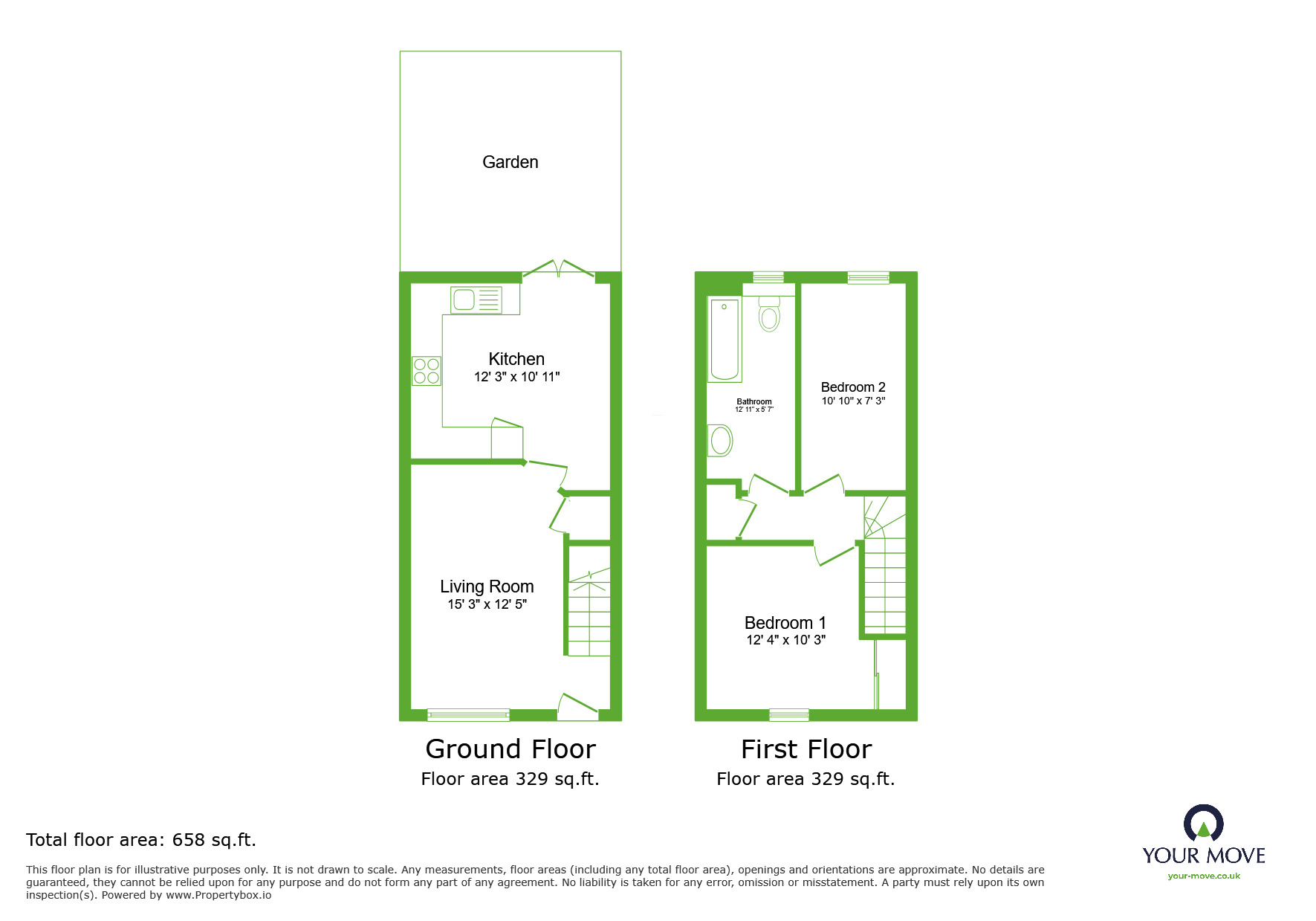Floorplan of 2 bedroom Mid Terrace House for sale, Knights Manor Way, Dartford, Kent, DA1