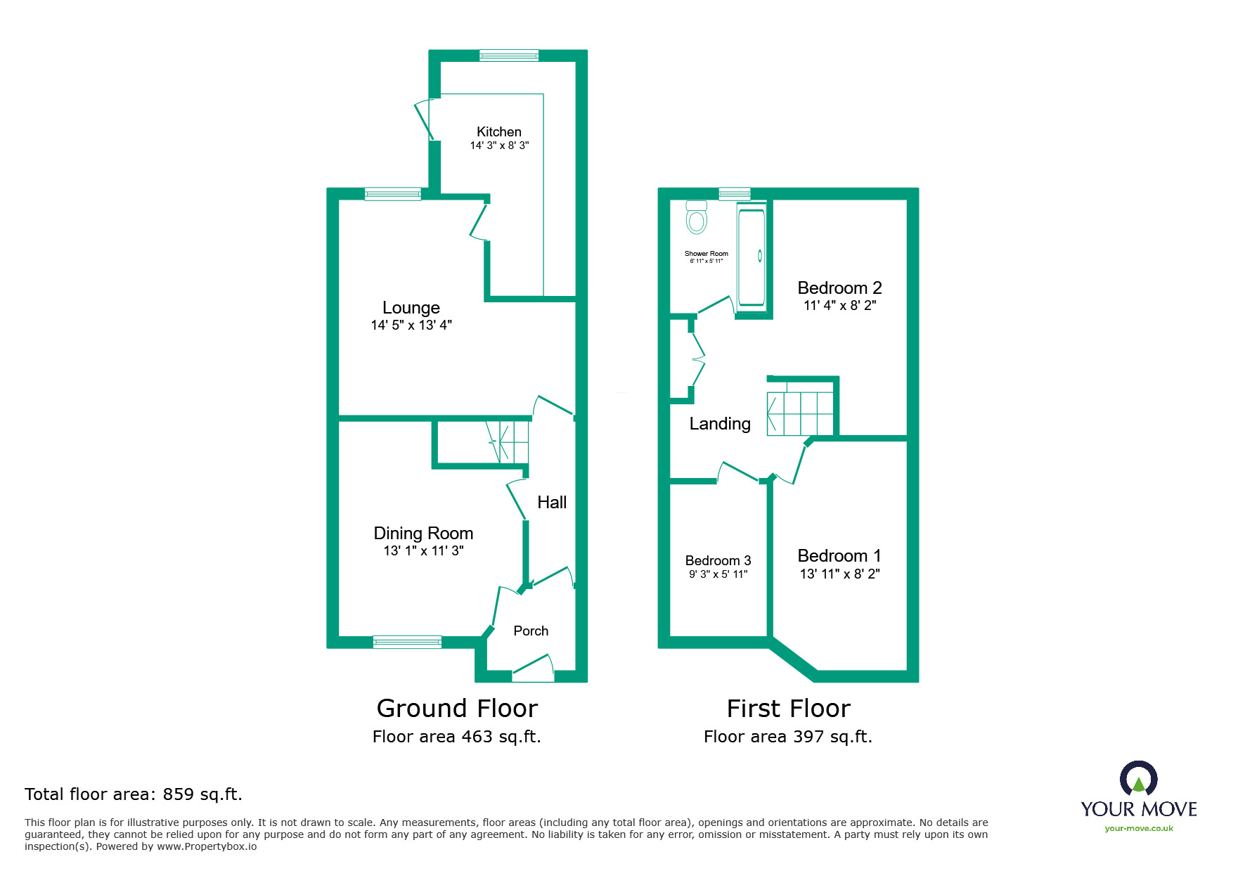 Floorplan of 3 bedroom Mid Terrace House for sale, Rayford Close, Dartford, Kent, DA1