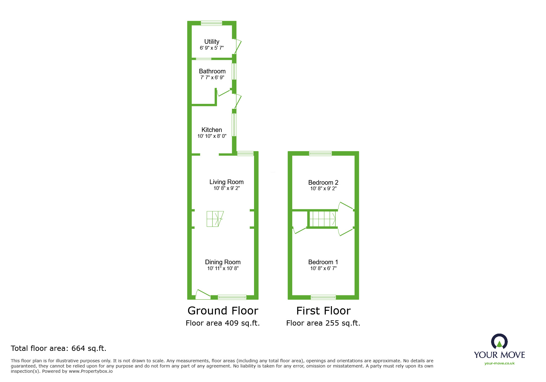 Floorplan of 2 bedroom Mid Terrace House for sale, Great Queen Street, Dartford, Kent, DA1