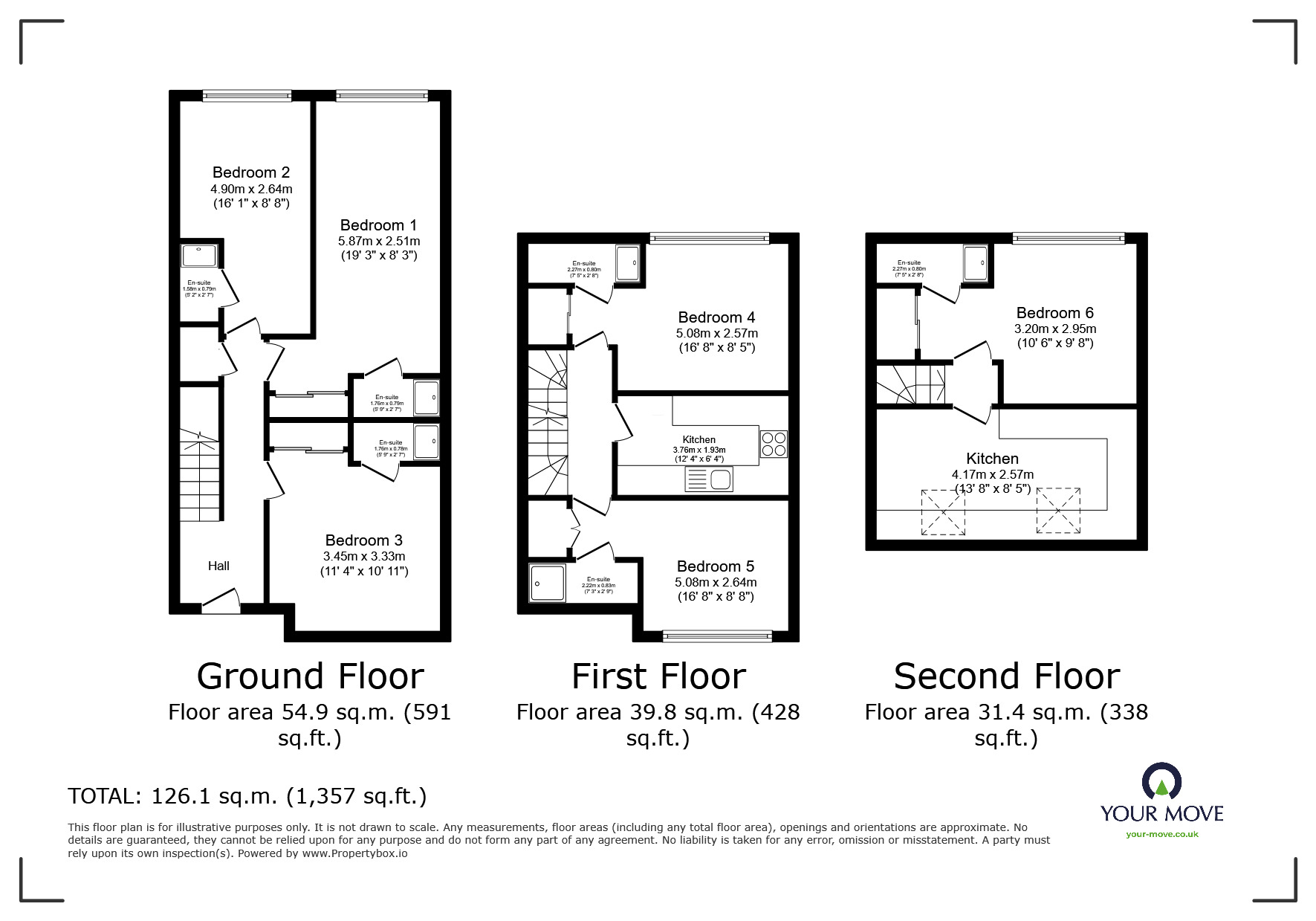 Floorplan of 6 bedroom Semi Detached House for sale, North Road, Dartford, Kent, DA1